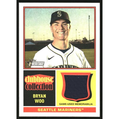 2025 Topps Heritage Clubhouse Collection Relics #CCRBW Bryan Woo HN