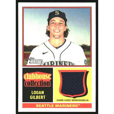 2025 Topps Heritage Clubhouse Collection Relics #CCRLG Logan Gilbert