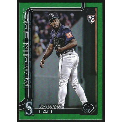 2025 Topps Update Green Rainbow Foil #US265 Sauryn Lao