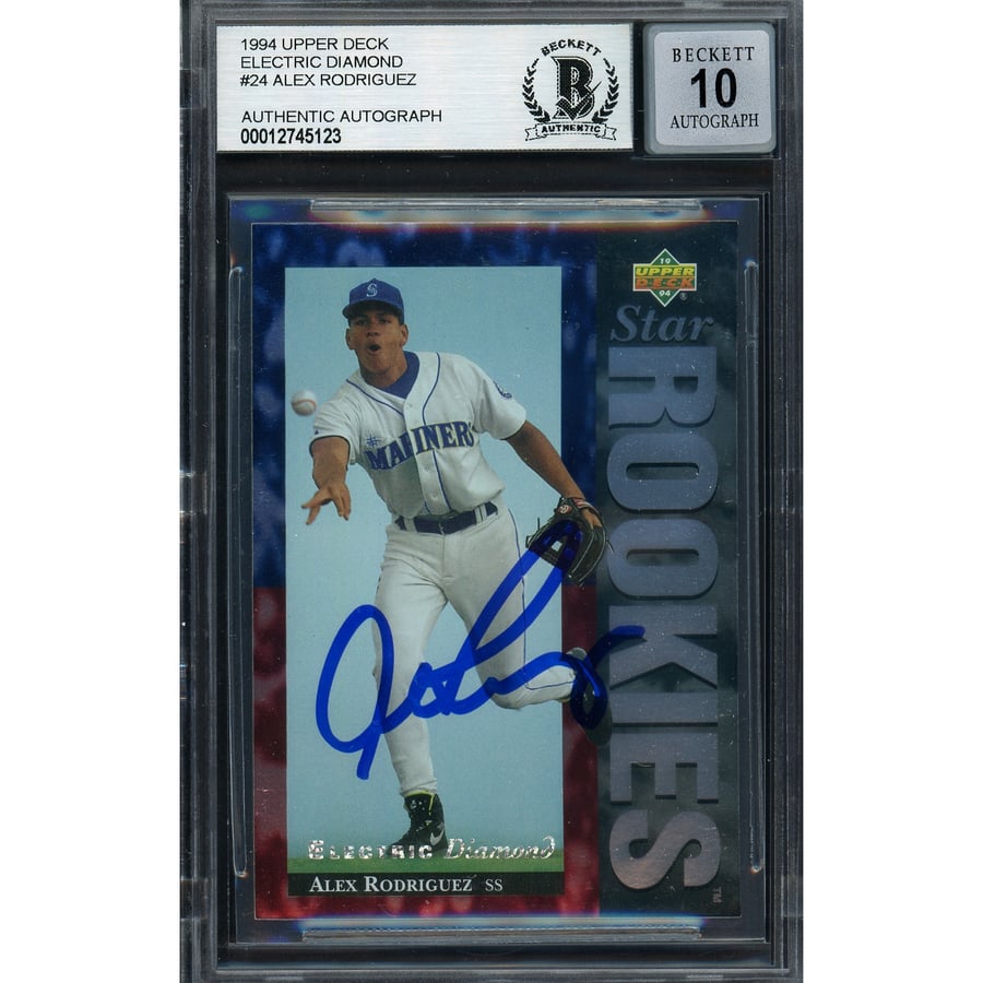 Mariners Pitcher Rookie Alex Rodriguez Mariners Baseball Card
