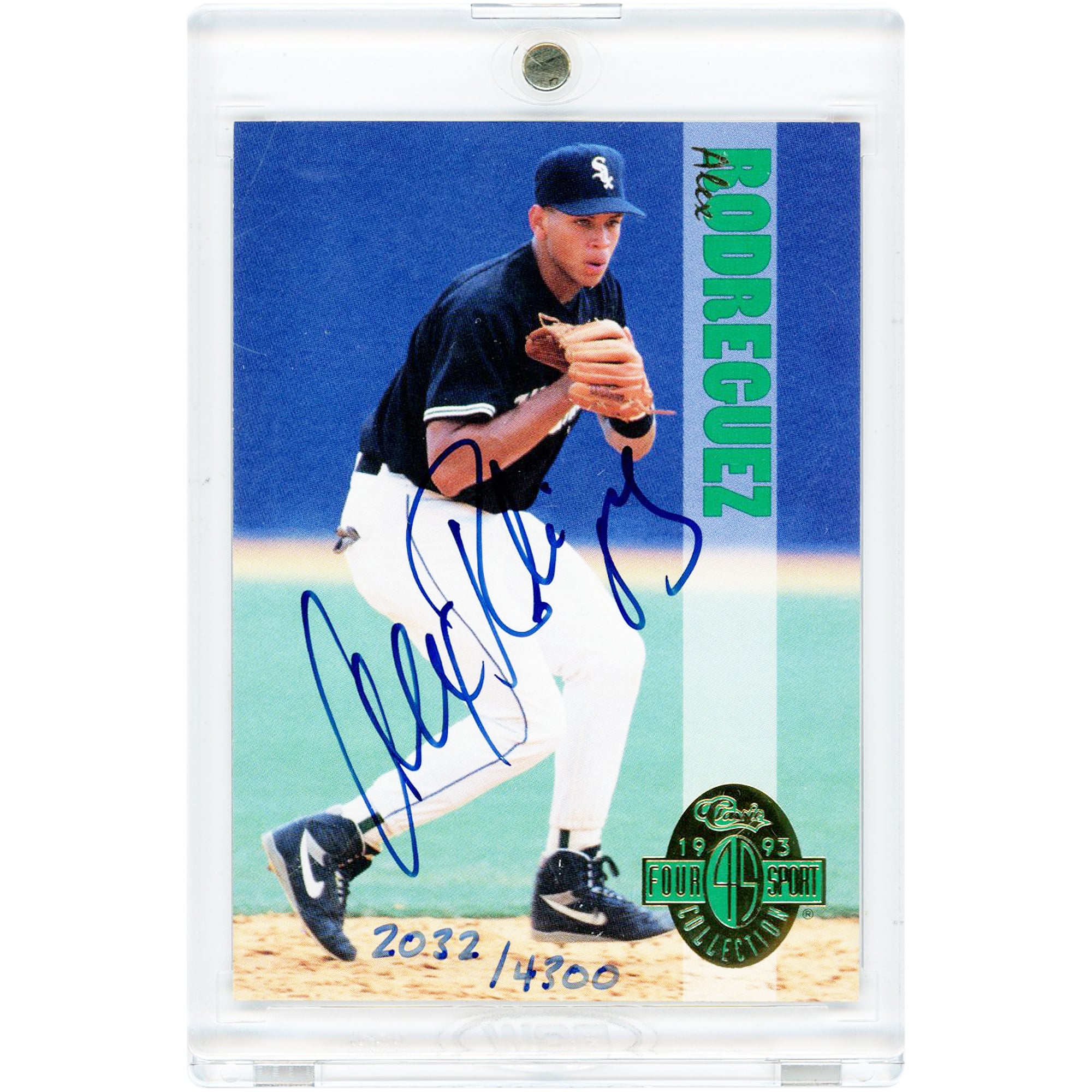 Alex Rodriguez Seattle Mariners Autographed 1993 Classic 4 Sport Collection #AR #2032/4300 Rookie Card