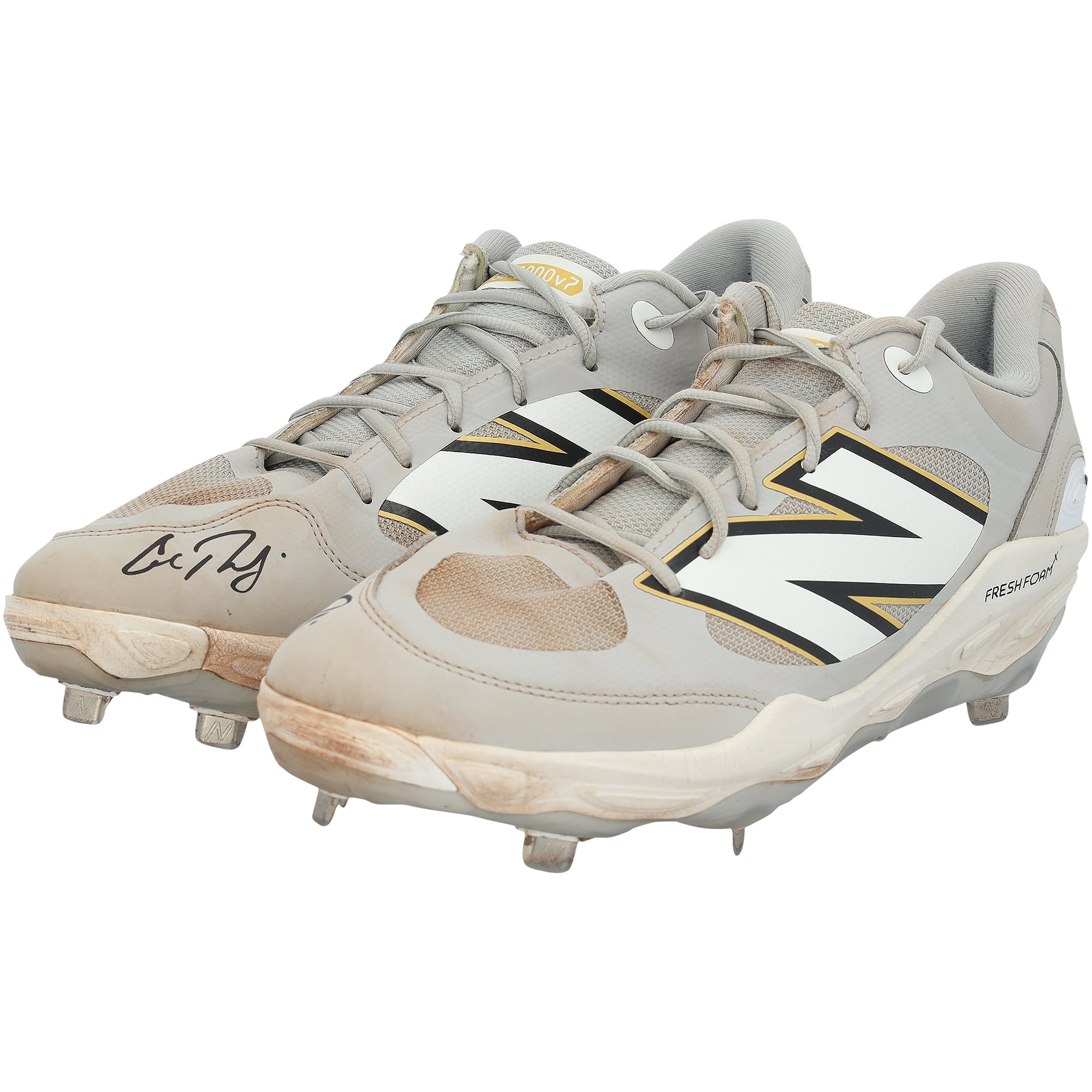 Cal Raleigh Seattle Mariners Autographed Game-Used Gray New Balance Cleats from the 2025 MLB Season - NF70452479-80