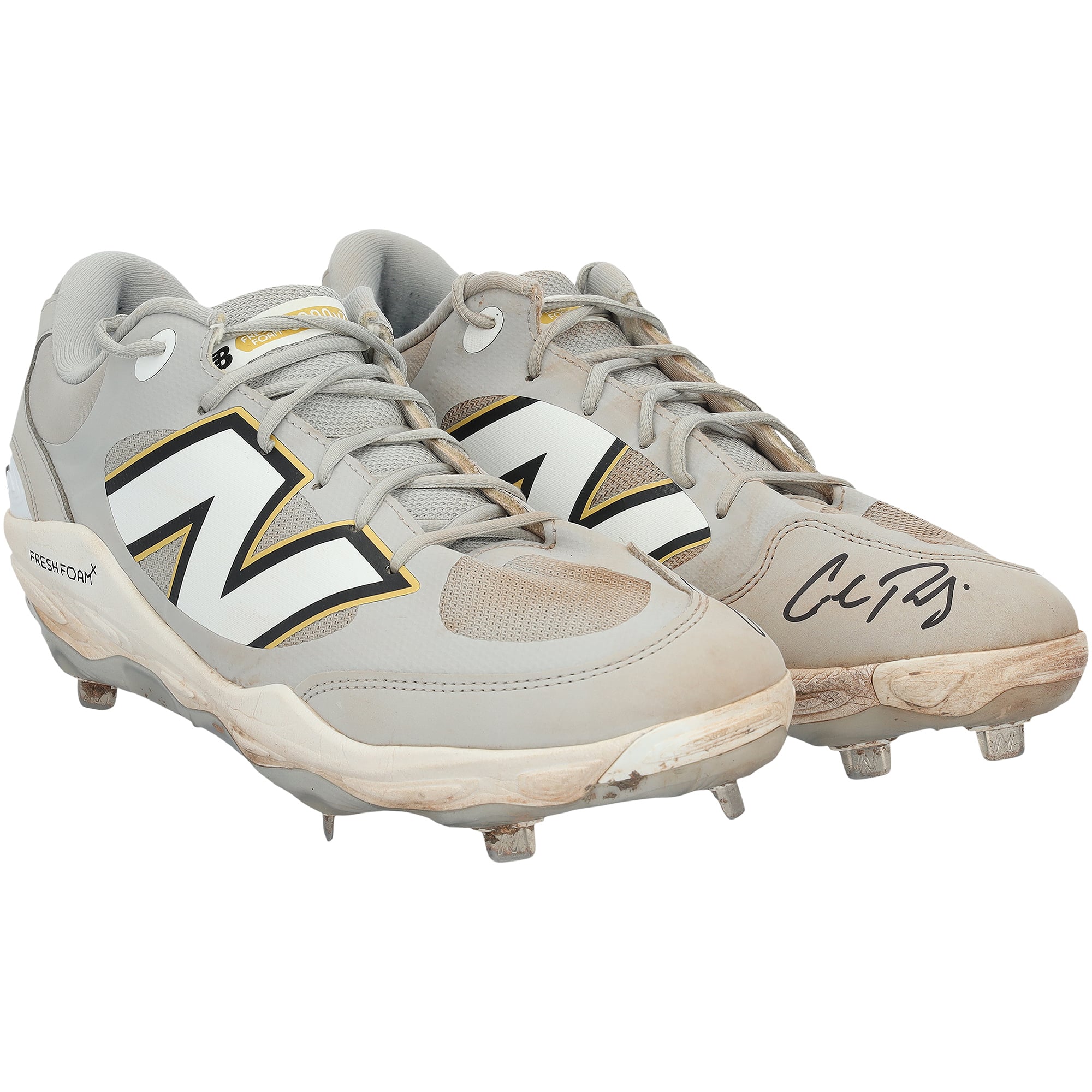 Cal Raleigh Seattle Mariners Autographed Game-Used Gray New Balance Cleats from the 2025 MLB Season - NF70452479-80