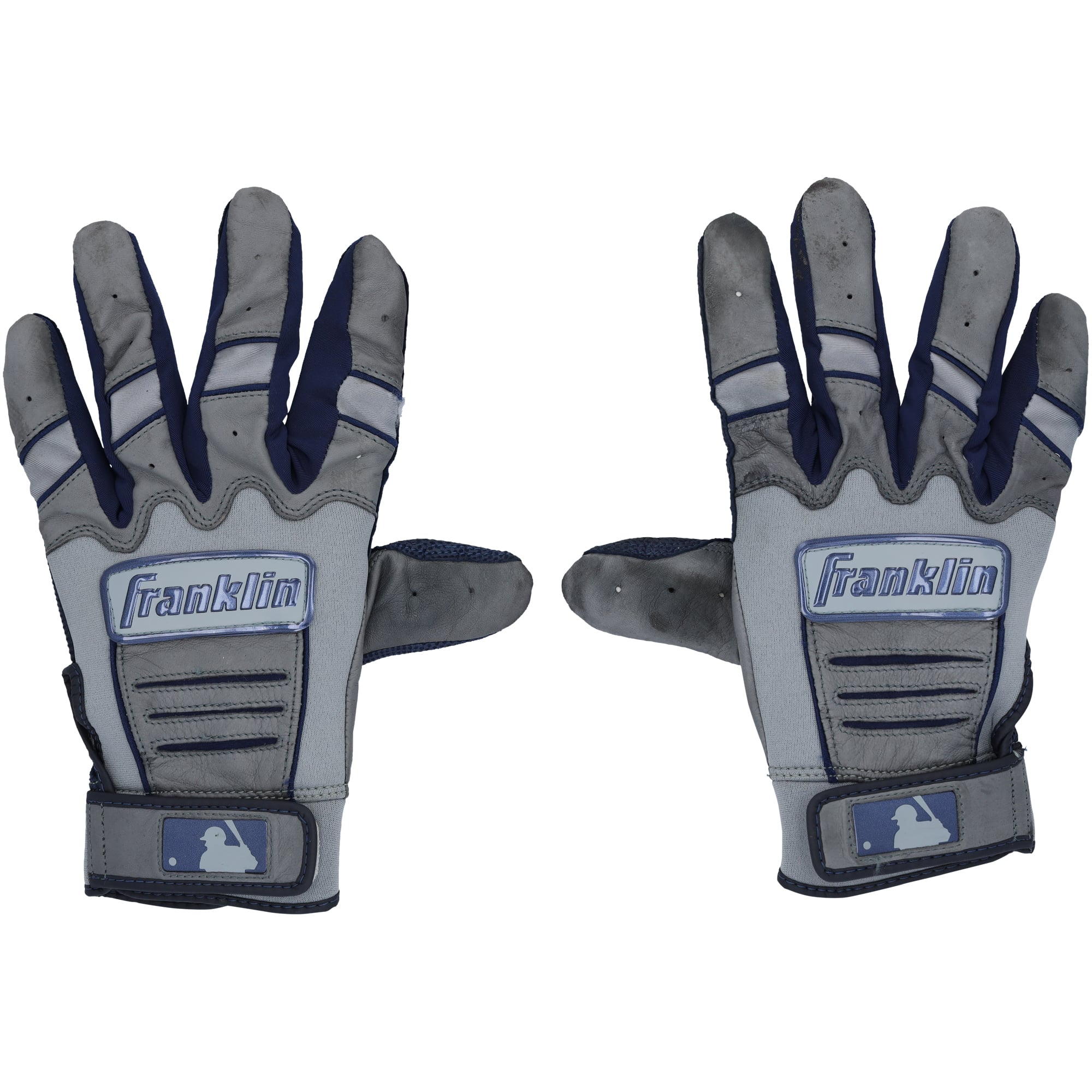 Cal Raleigh Seattle Mariners Autographed Game-Used Gray/Navy Franklin Batting Gloves from the 2025 MLB Season - NF70452469-70