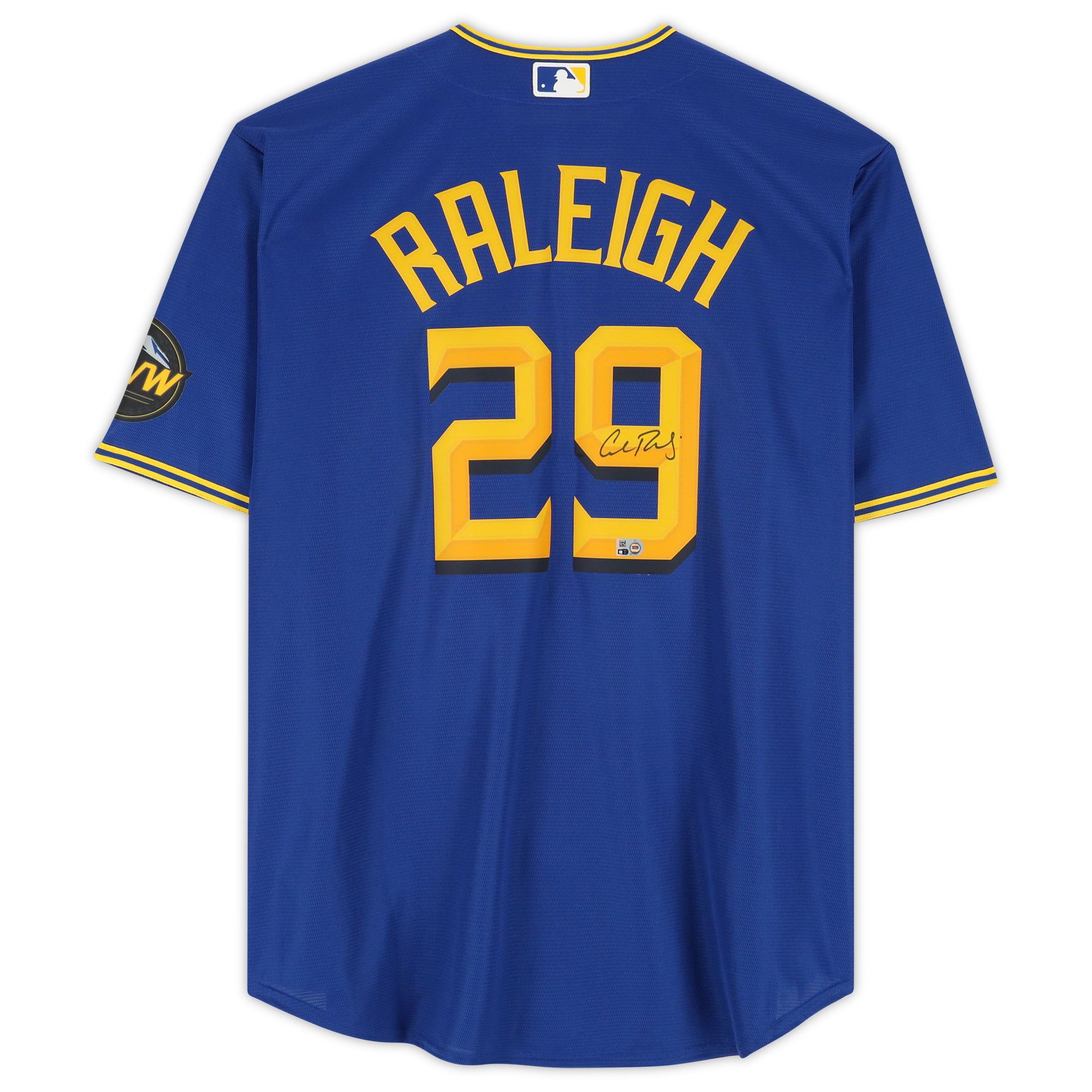 Cal Raleigh Seattle Mariners Autographed Nike City Connect Replica Jersey