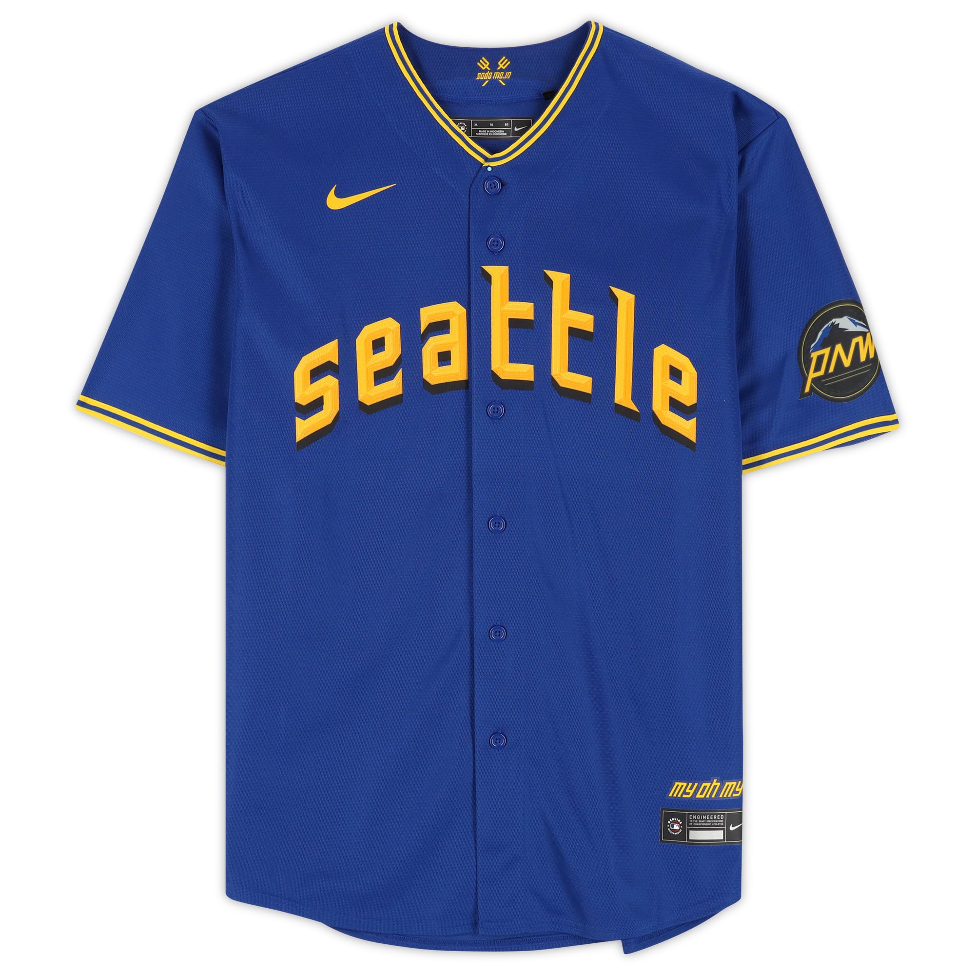 Cal Raleigh Seattle Mariners Autographed Nike City Connect Replica Jersey