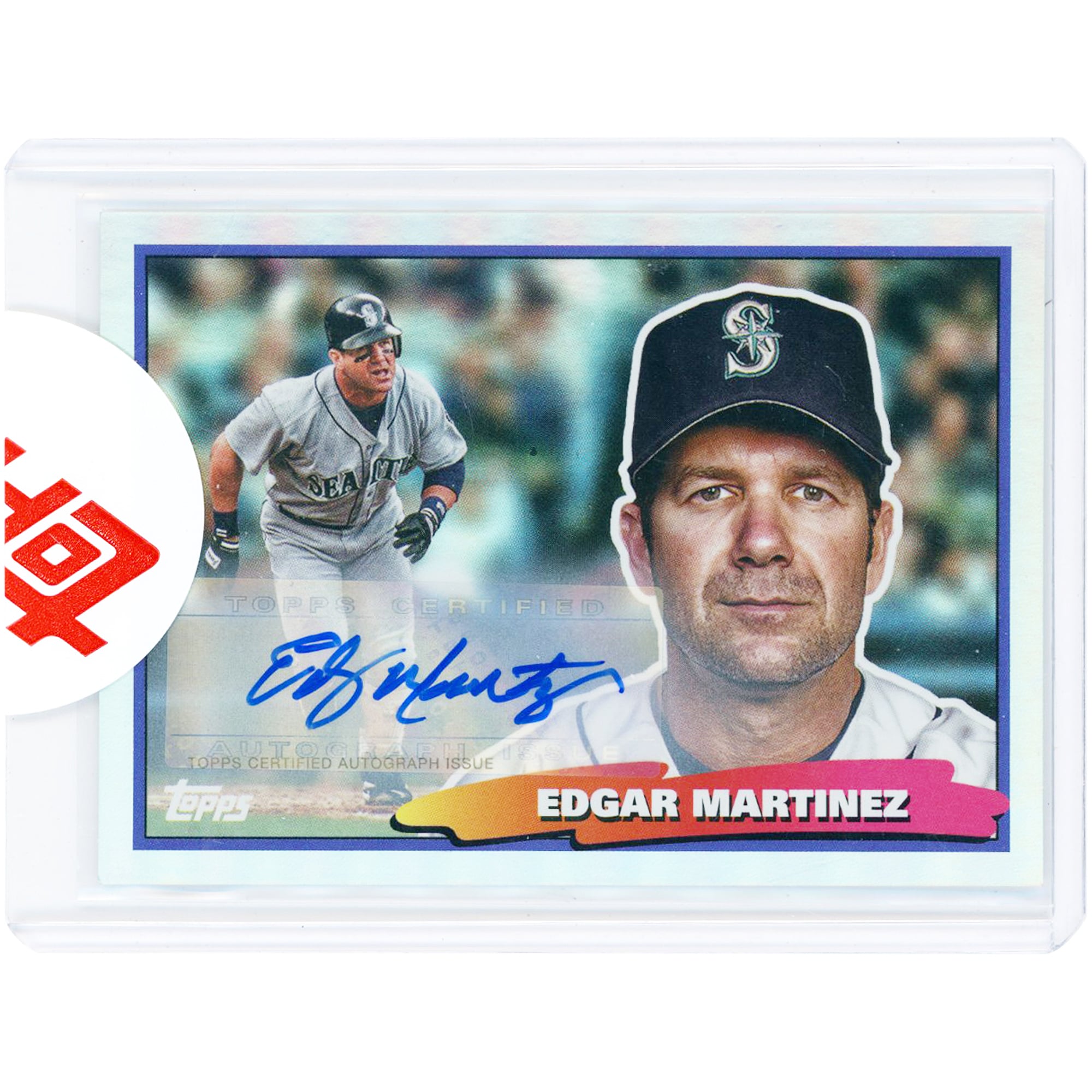Carte autographiée Edgar Martínez des Mariners de Seattle, collection Topps Archives 2022, design Big Foil 1988, n° 88BF-32