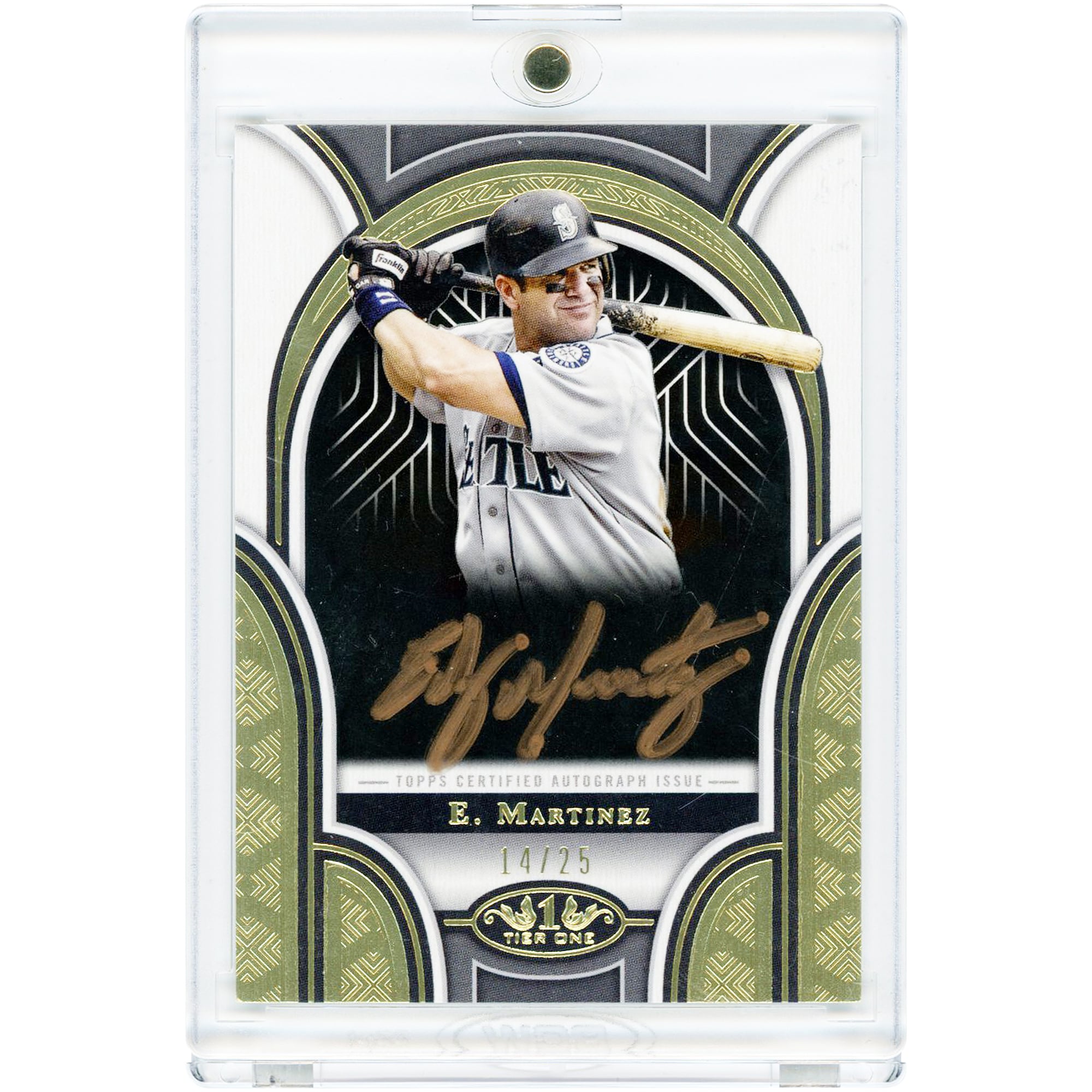 Edgar Martínez Seattle Mariners Autographed 2023 Topps Tier One Bronze Ink #PPA-EM #14/25 Card