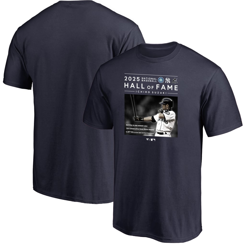 Fanatics イチロー アメリカ野球殿堂入り記念 Tシャツ ネイビー
