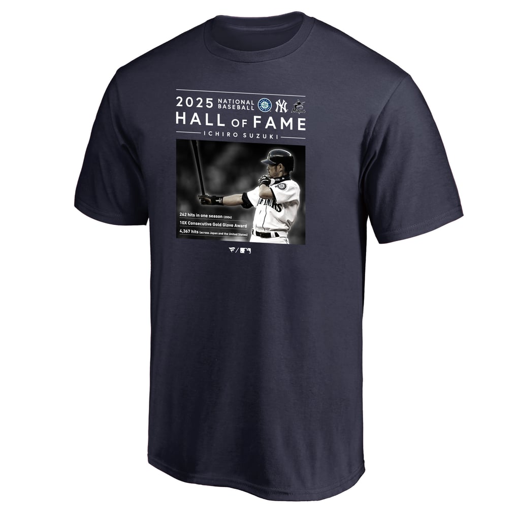 Fanatics イチロー アメリカ野球殿堂入り記念 Tシャツ ネイビー