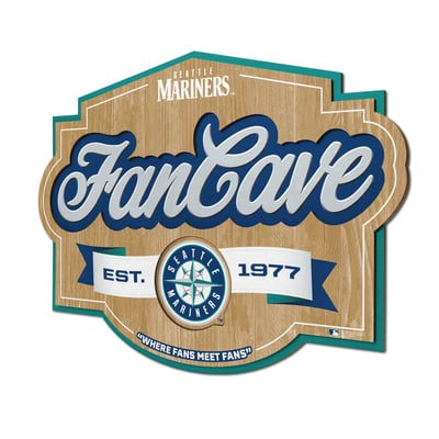 Seattle Mariners Fanpoint 12.5" x 17" Fan Cave Sign