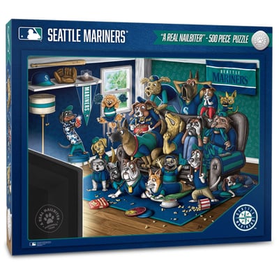 Seattle Mariners Fanpoint Purebred Fans 18'' x 24'' A Real Nailbiter 500-Piece Puzzle