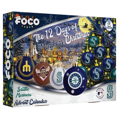  Seattle Mariners FOCO 2026 Ball Ornament Advent Calendar
