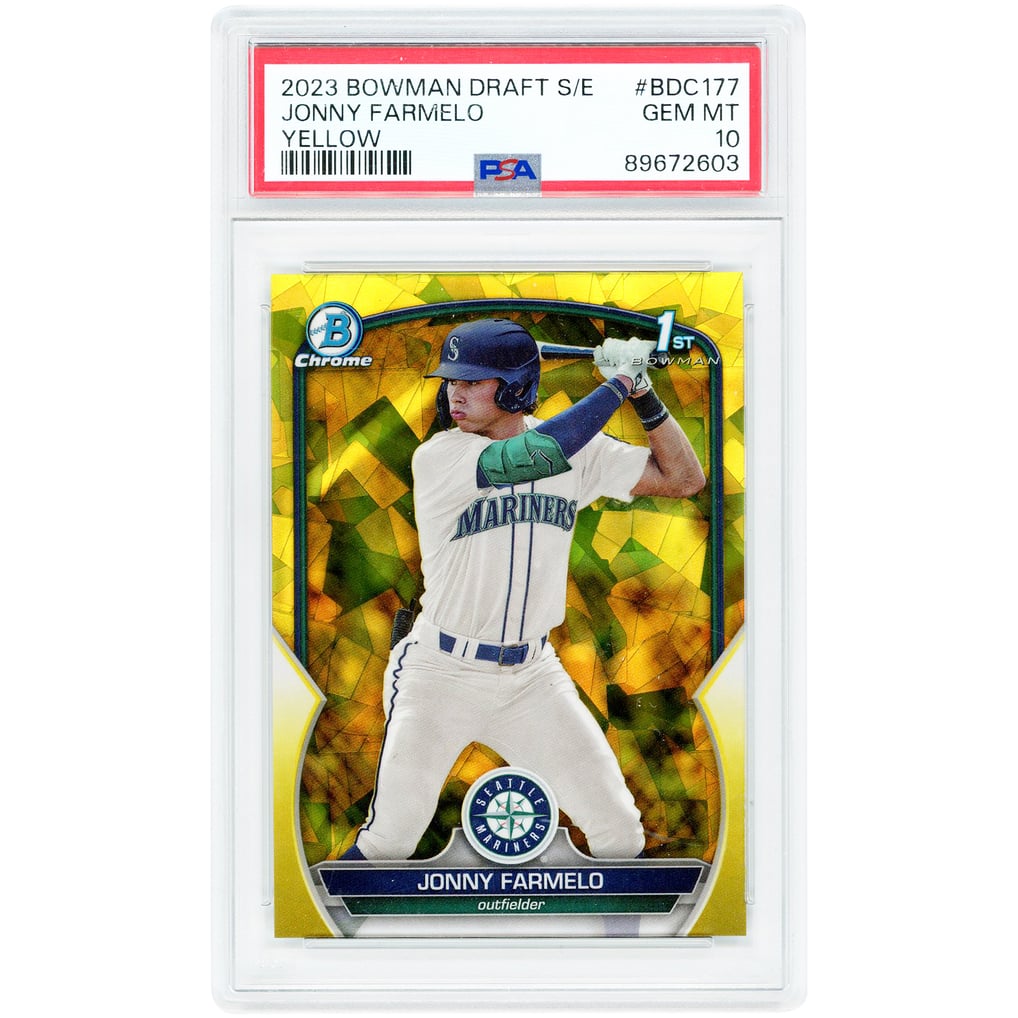 Jonny Farmelo Seattle Mariners 2023 Bowman Chrome Sapphire 1st Bowman ...