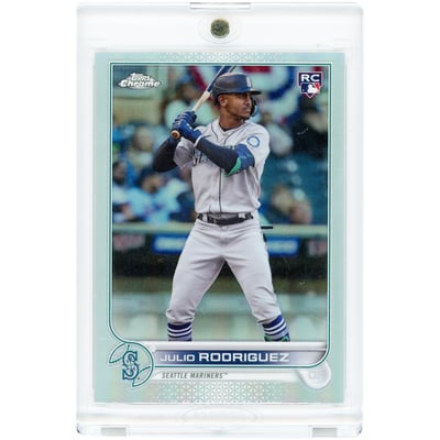 Julio Rodriguez Seattle Mariners 2022 Topps Chrome Refractor #222 Rookie Card