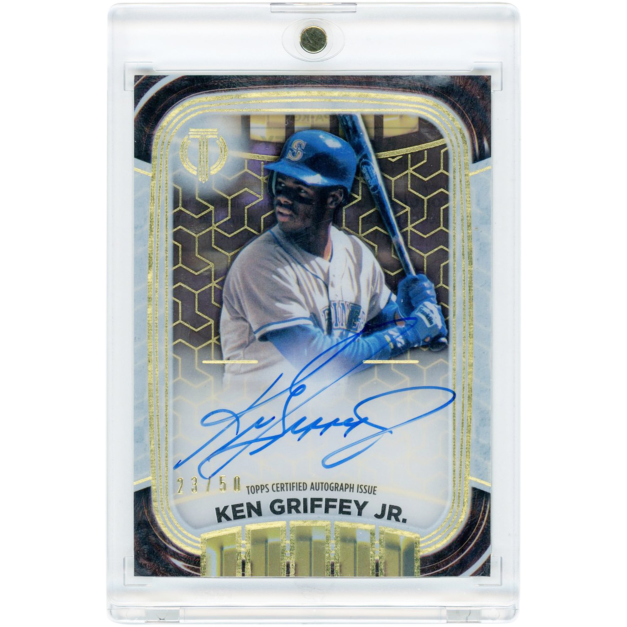 Ken Griffey Jr. Seattle Mariners Autographed 2022 Topps Tribute Iconic Perspectives #IPA-KGJ #23/50 Card