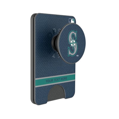 Seattle Mariners Keyscaper Personalized Solid PopSockets Magnetic Wallet