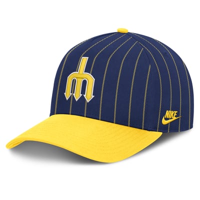 Seattle Mariners Nike Male Cooperstown Rise A-Frame Adjustable Hat - Royal/Gold
