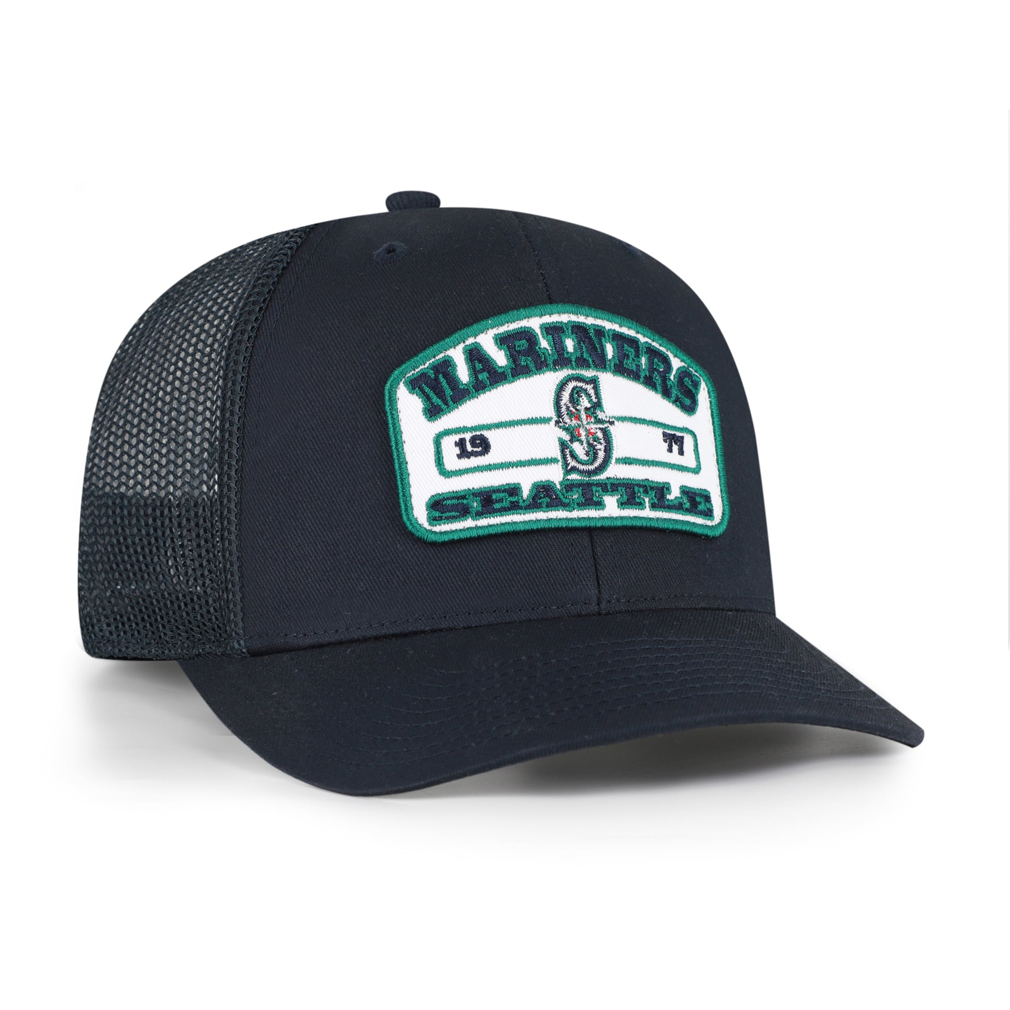 Casquette trucker snapback Seattle Mariners Roadway bleu marine pour homme, modèle 47