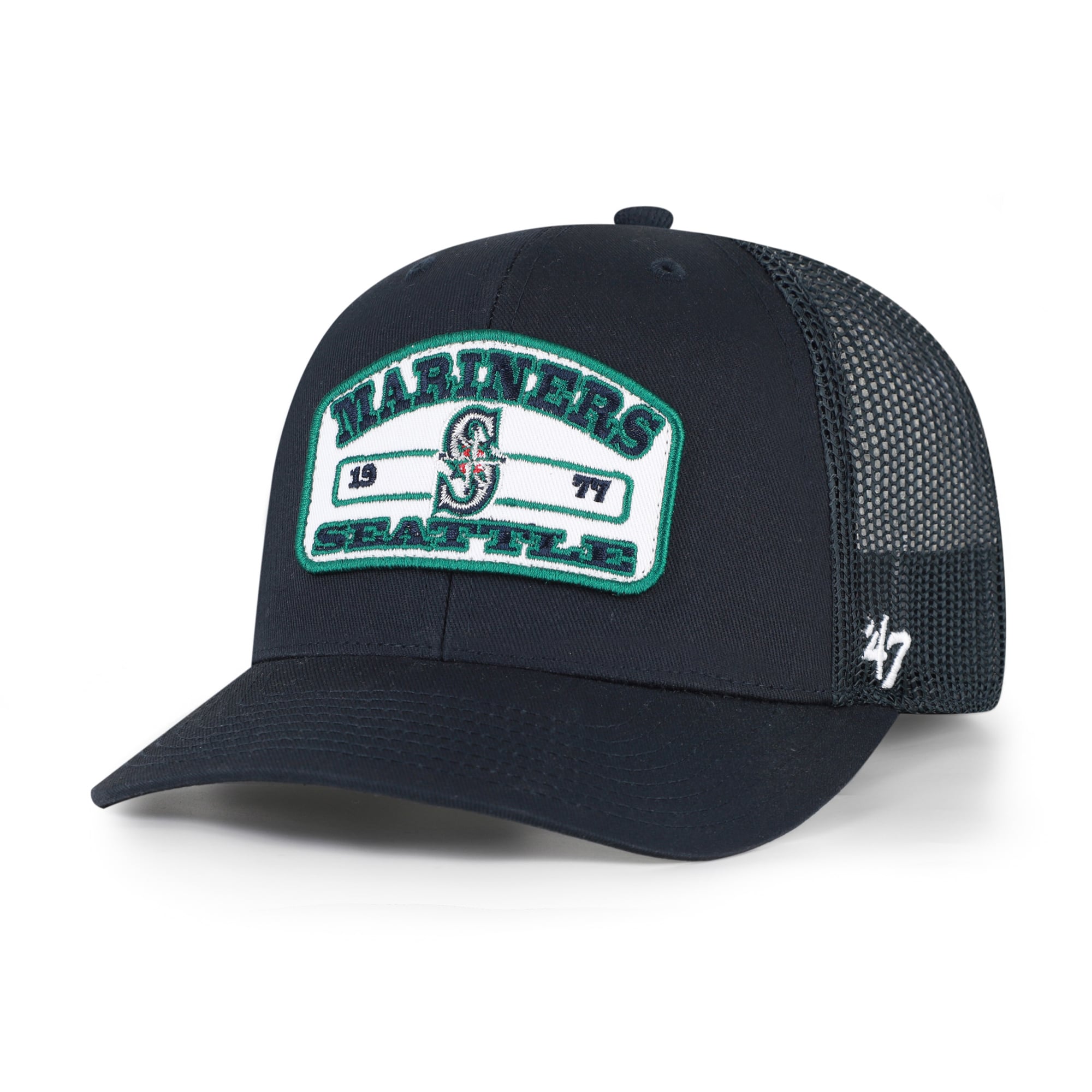 Casquette trucker snapback Seattle Mariners Roadway bleu marine pour homme, modèle 47