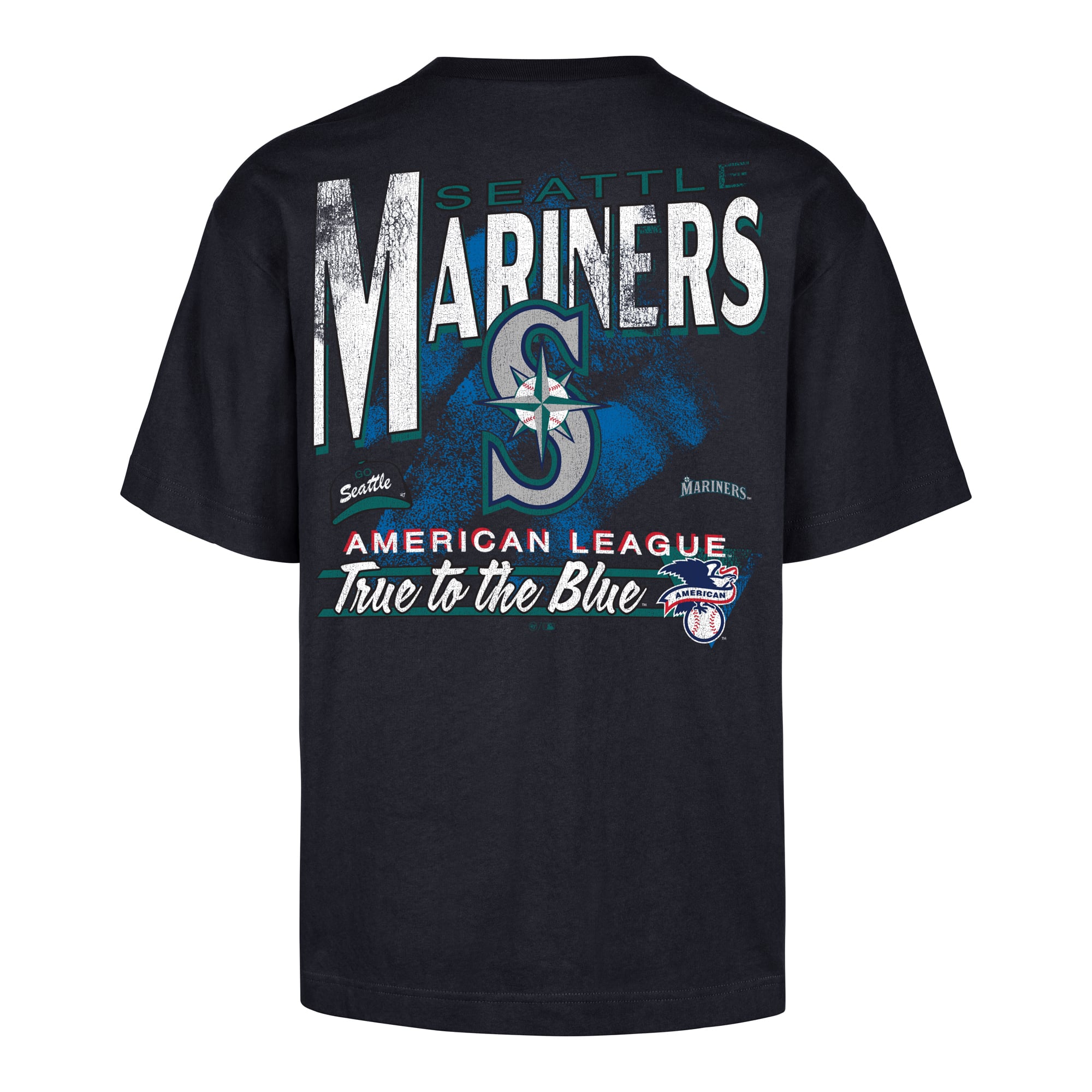 T-shirt homme '47 Navy Seattle Mariners Under Bar Foundation