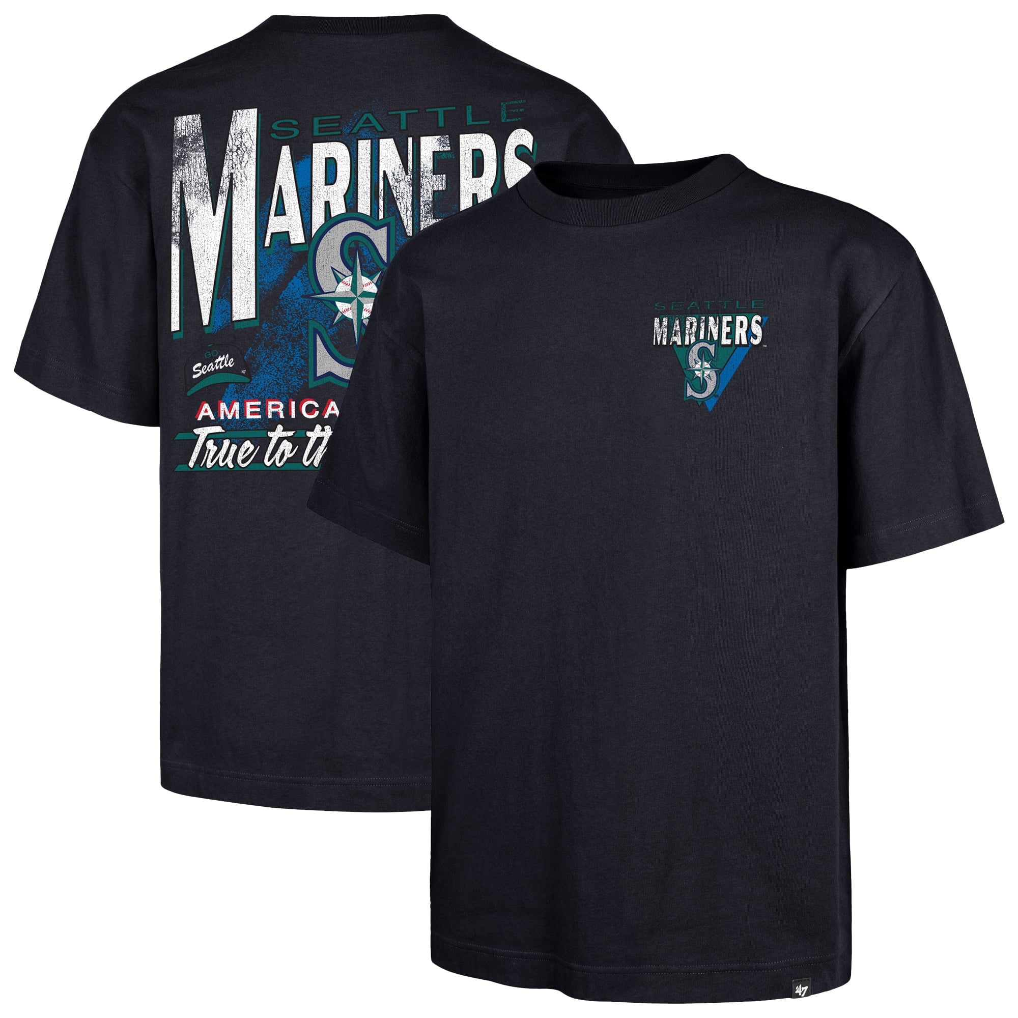 T-shirt homme '47 Navy Seattle Mariners Under Bar Foundation