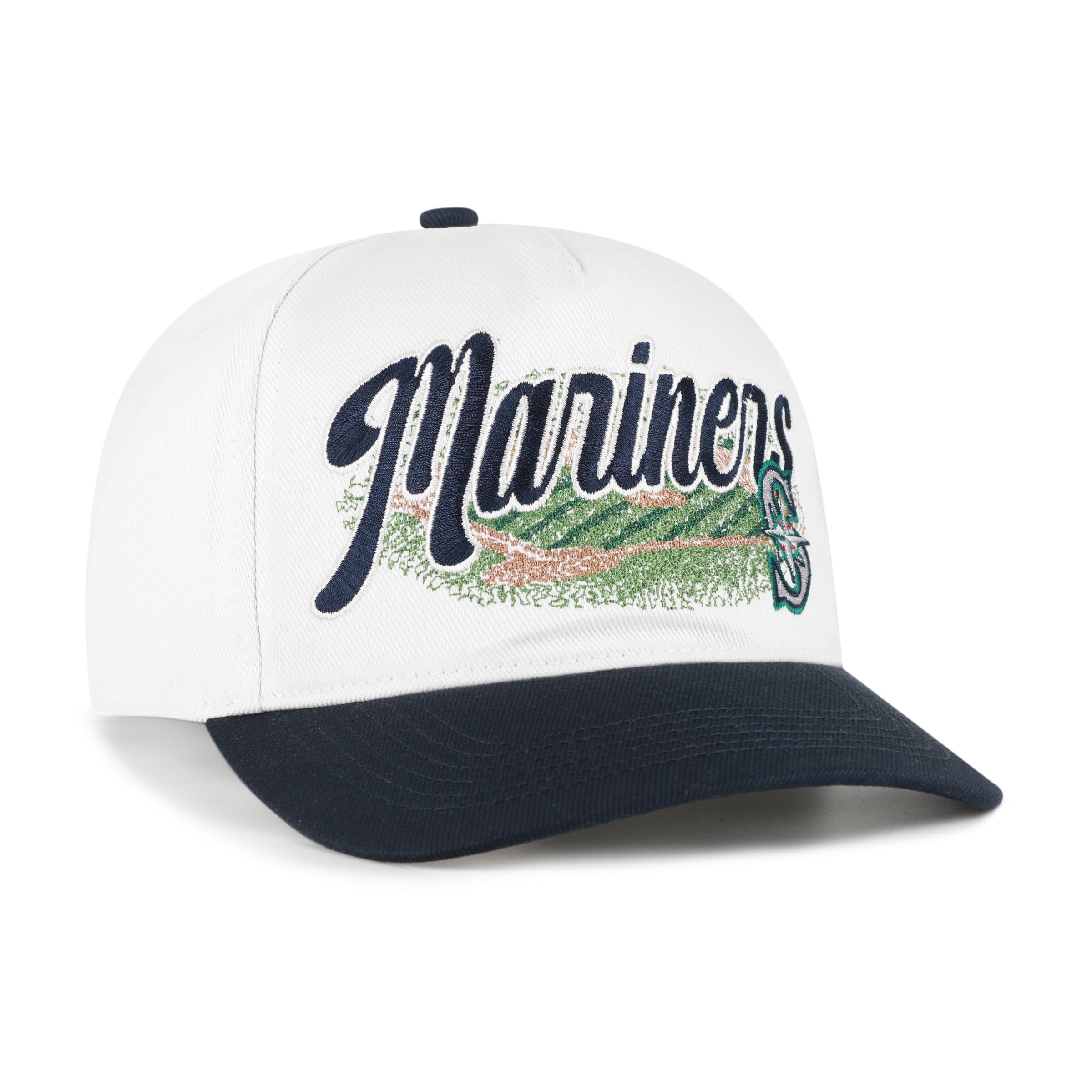 Men's '47 White/Navy Seattle Mariners Enfield Hitch Adjustable Hat