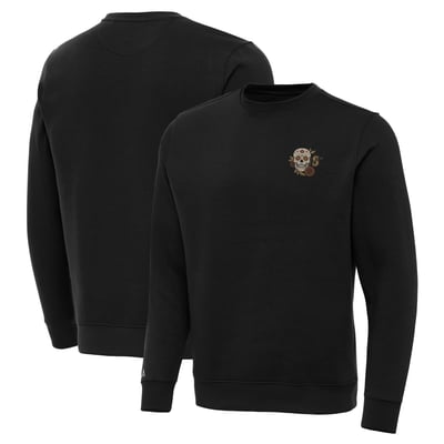 Seattle Mariners Antigua Sugar Skull Victory Sweatshirt - Black