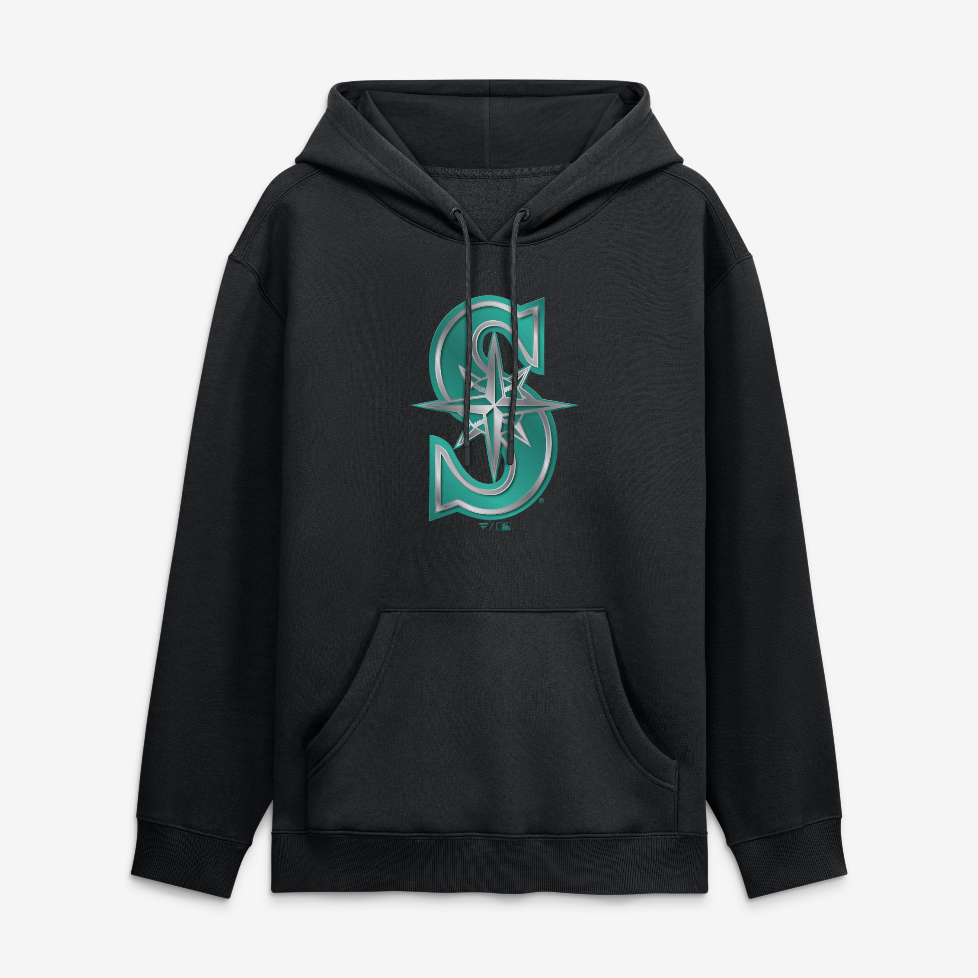 Men's Black Seattle Mariners Metallic Mascot Hoodie
