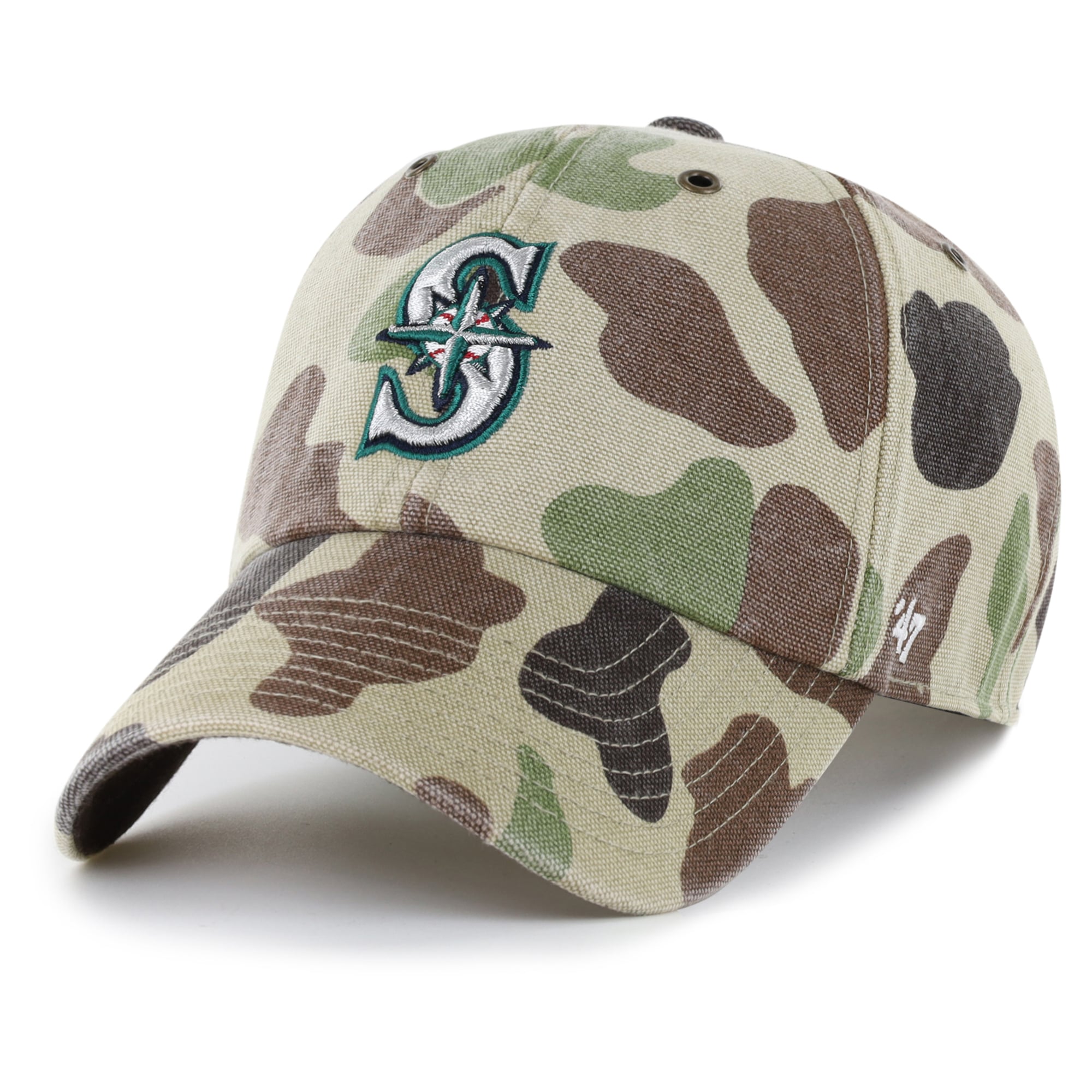 Casquette ajustable Carhartt x '47 Camo Seattle Mariners Duck Clean Up pour homme
