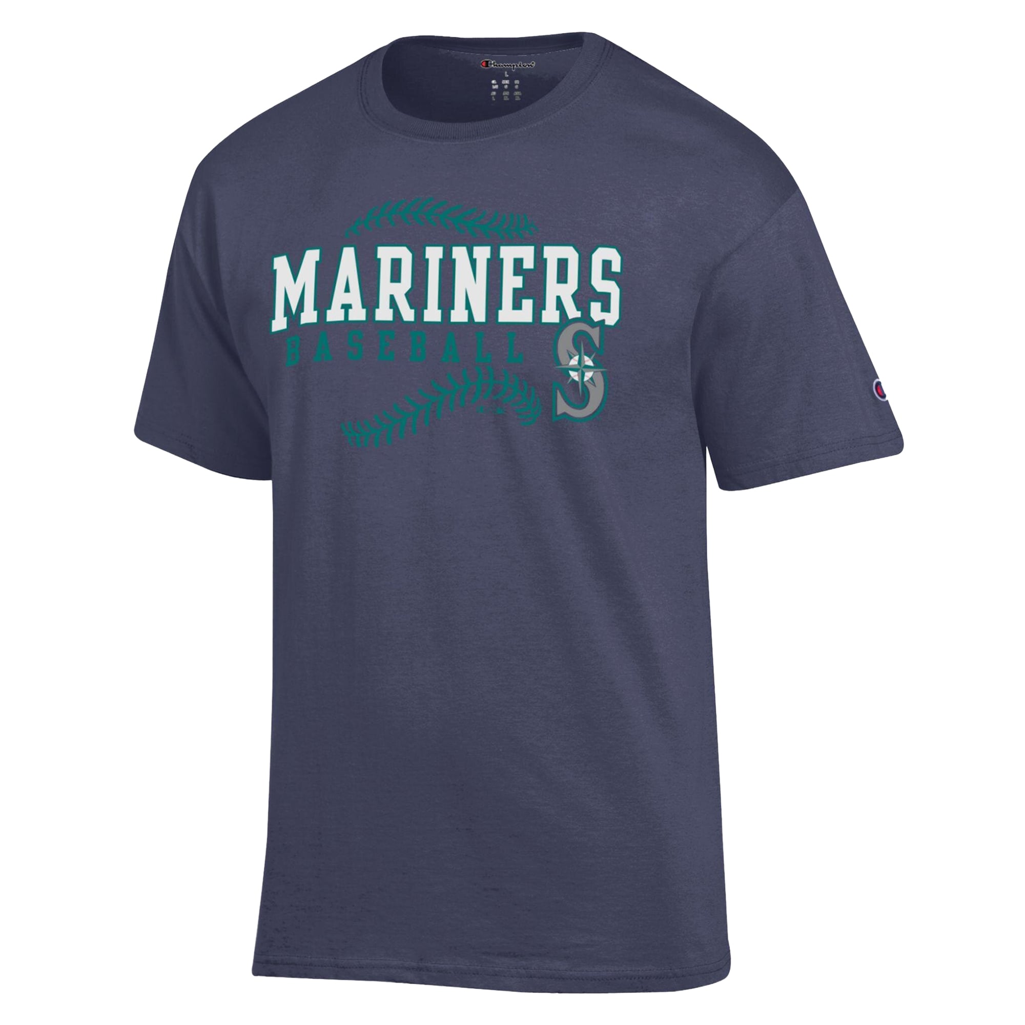 Men's Champion Navy Seattle Mariners Baseball T-Shirt