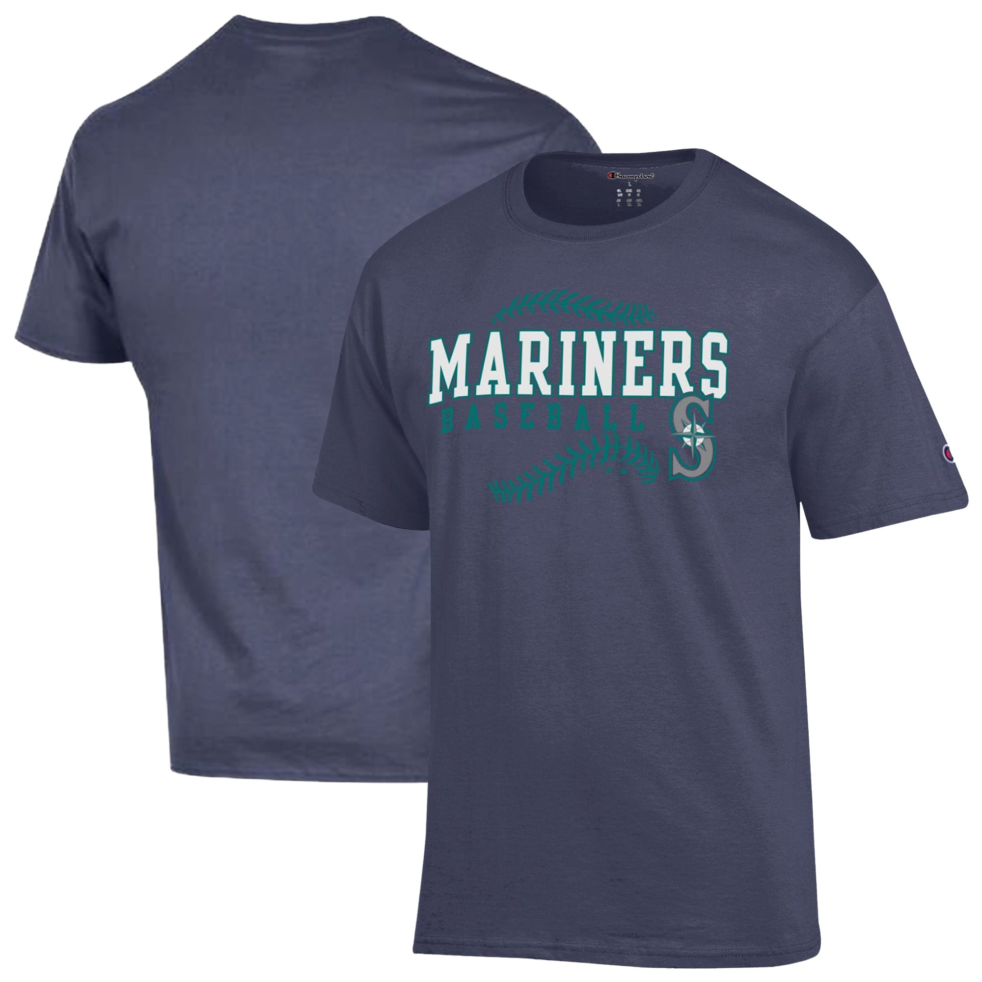 Men's Champion Navy Seattle Mariners Baseball T-Shirt