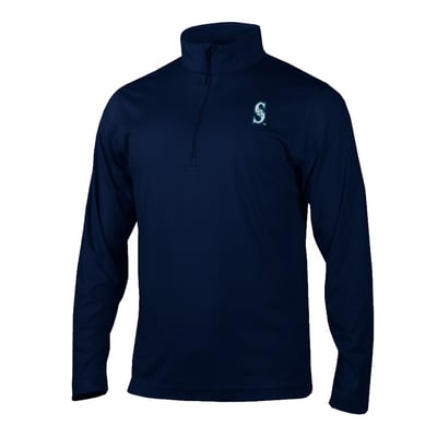 Seattle Mariners Columbia Fairway Break Quarter-Zip Pullover - Navy