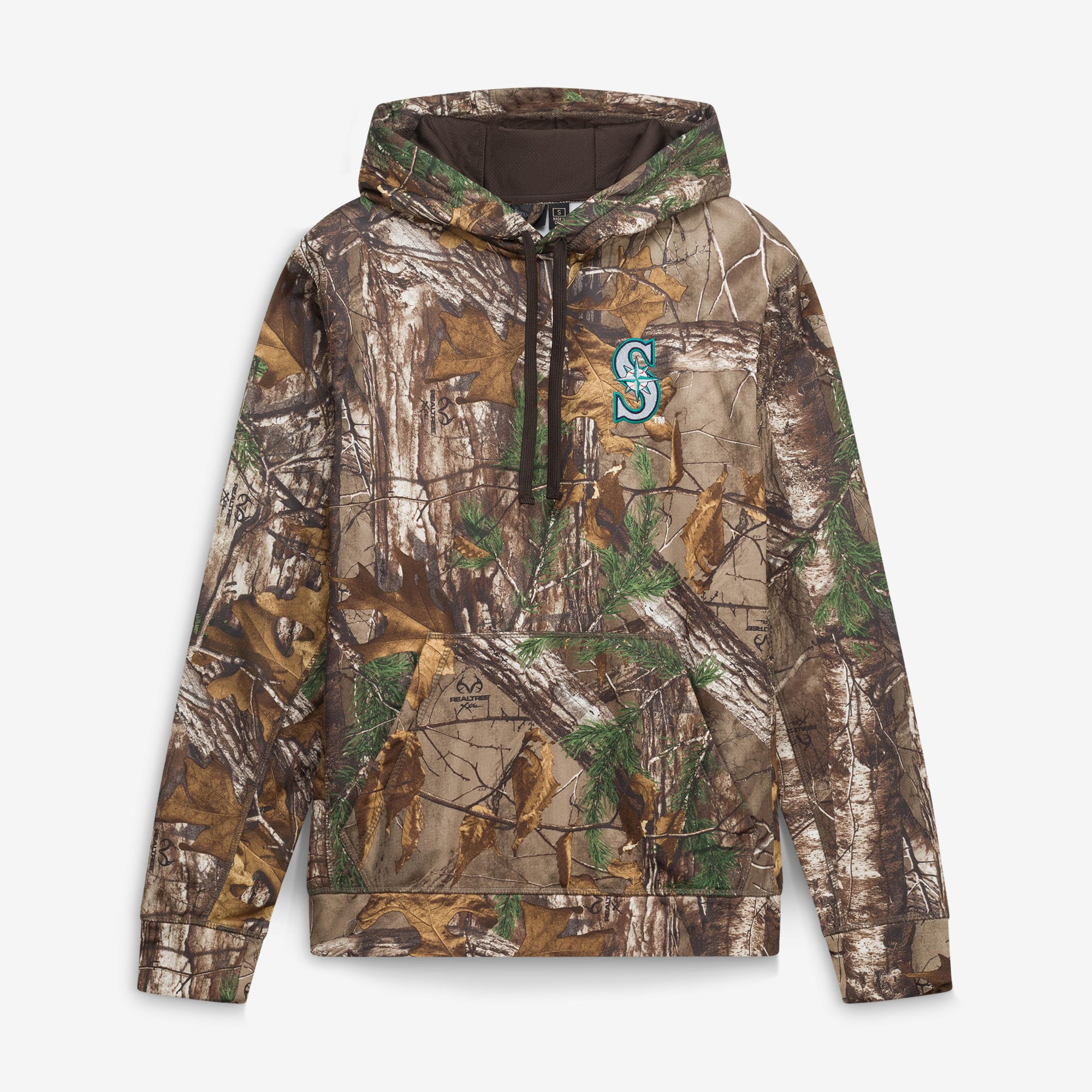 Men's Dunbrooke Black Seattle Mariners Champion Realtree Pullover Hoodie