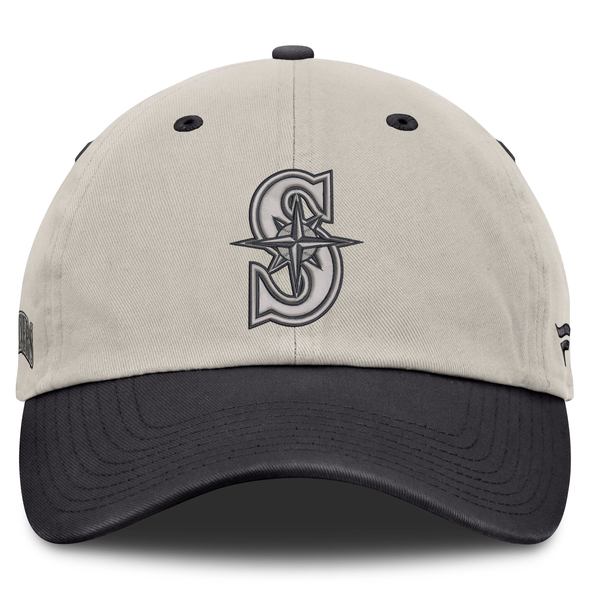 Men's Fanatics Beige/Charcoal Seattle Mariners Frame Adjustable Hat