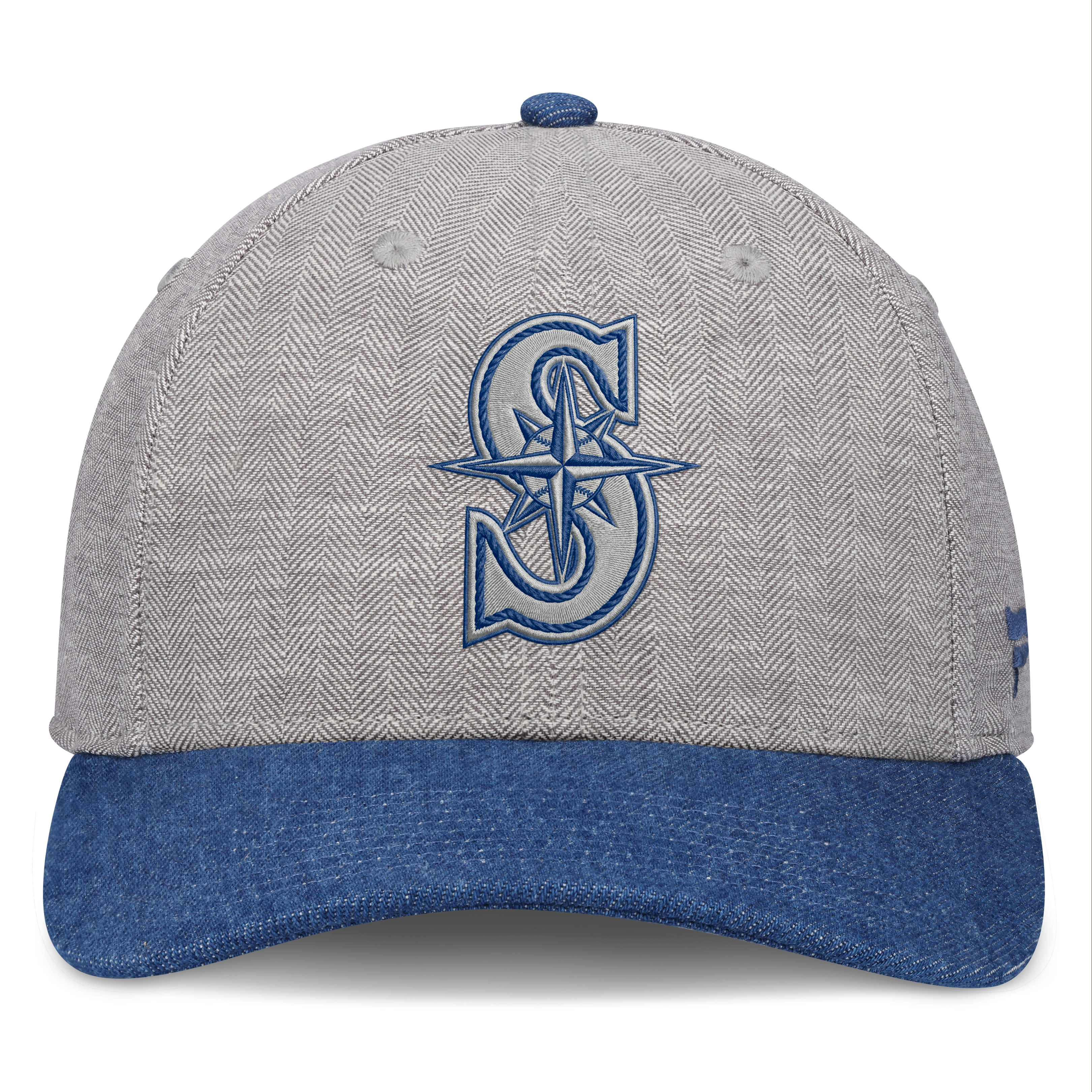 Casquette ajustable Fanatics grise/denim Seattle Mariners Level Up Conduct pour homme