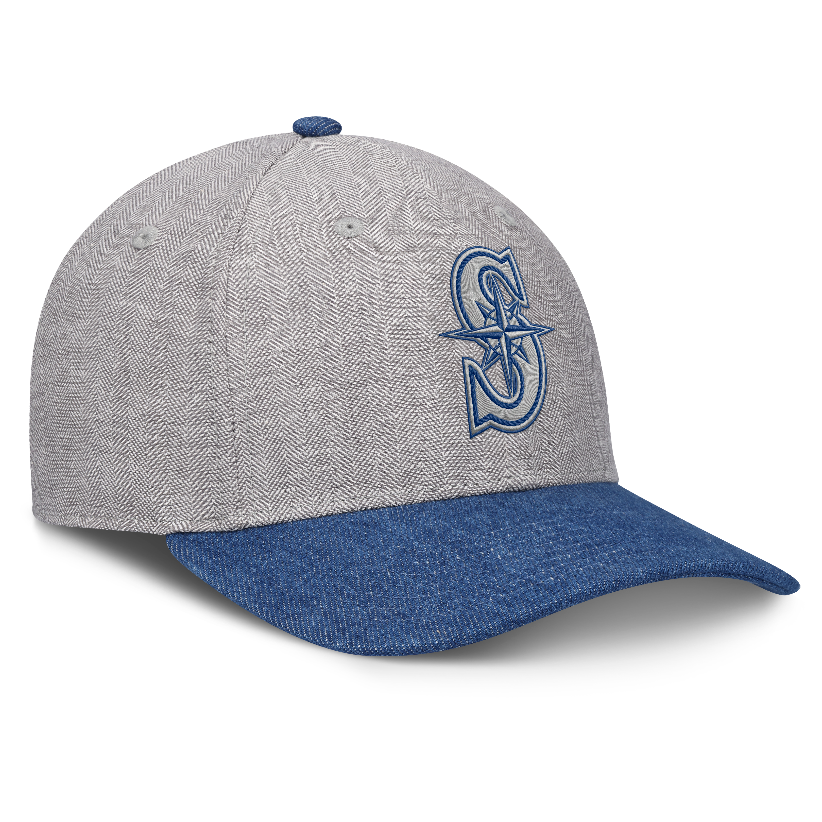 Casquette ajustable Fanatics grise/denim Seattle Mariners Level Up Conduct pour homme