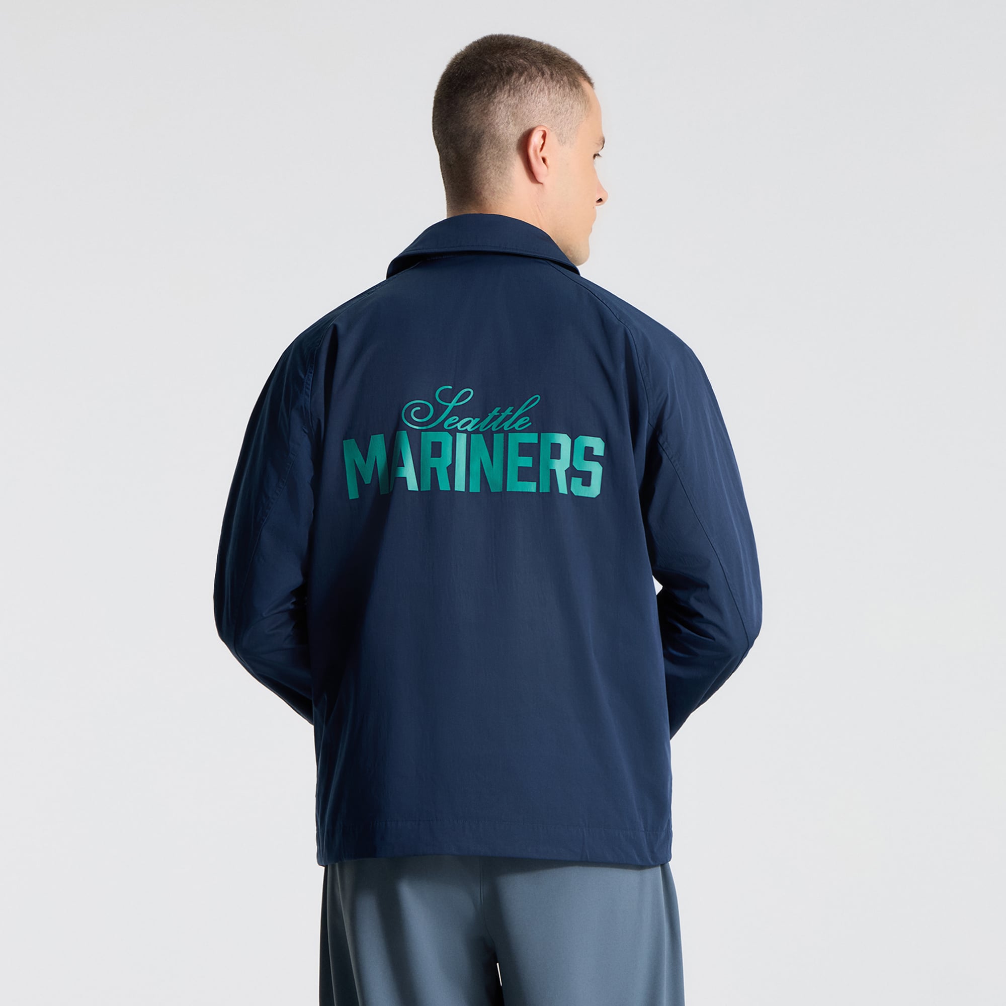 Veste de coach raglan lululemon True Navy Seattle Mariners pour homme