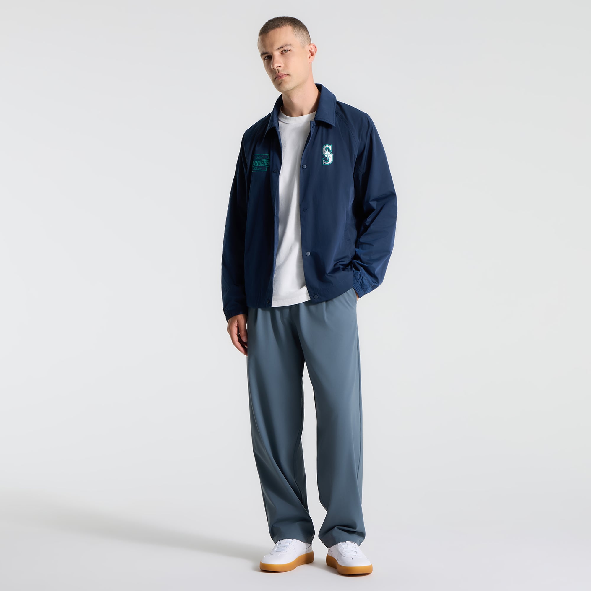 Veste de coach raglan lululemon True Navy Seattle Mariners pour homme