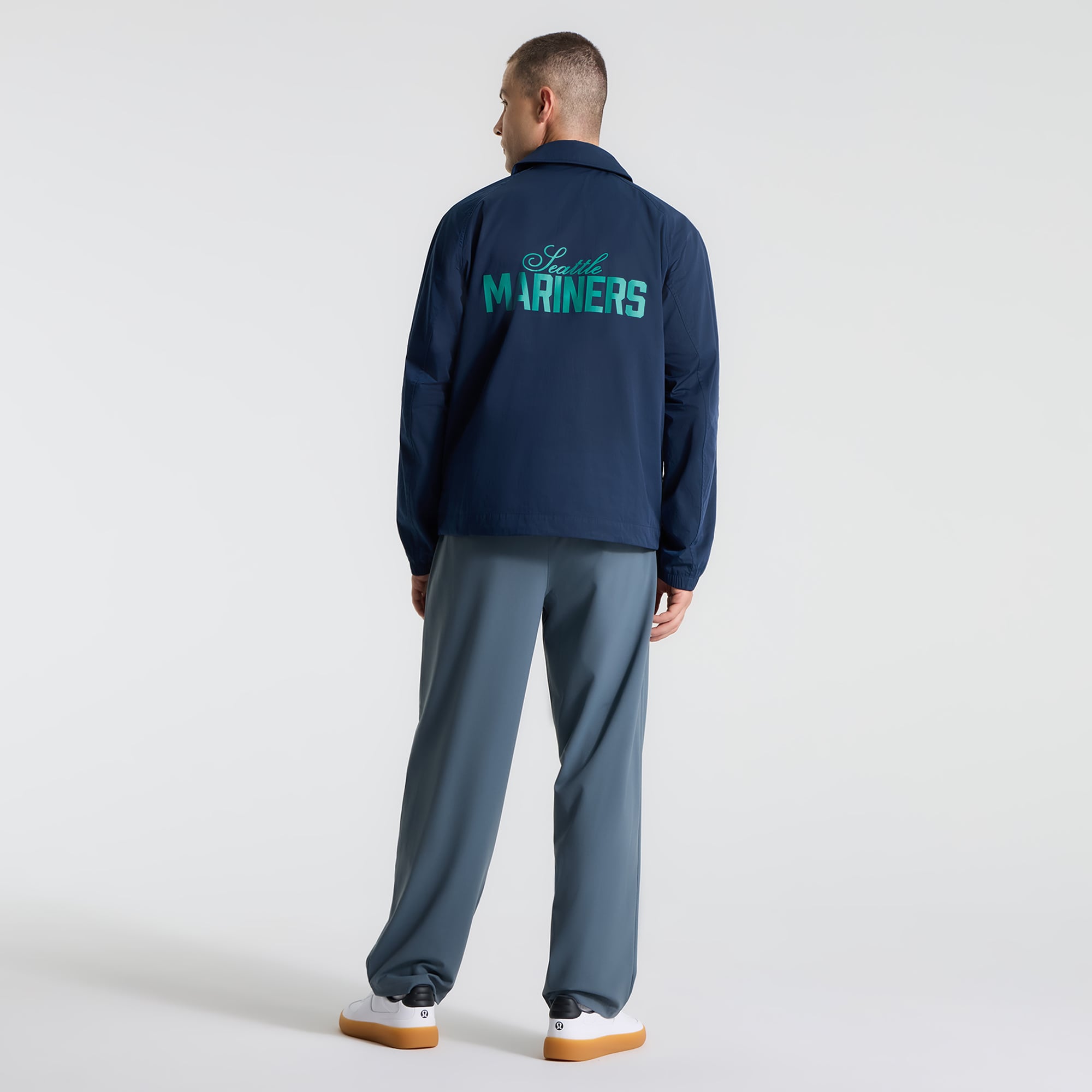Veste de coach raglan lululemon True Navy Seattle Mariners pour homme