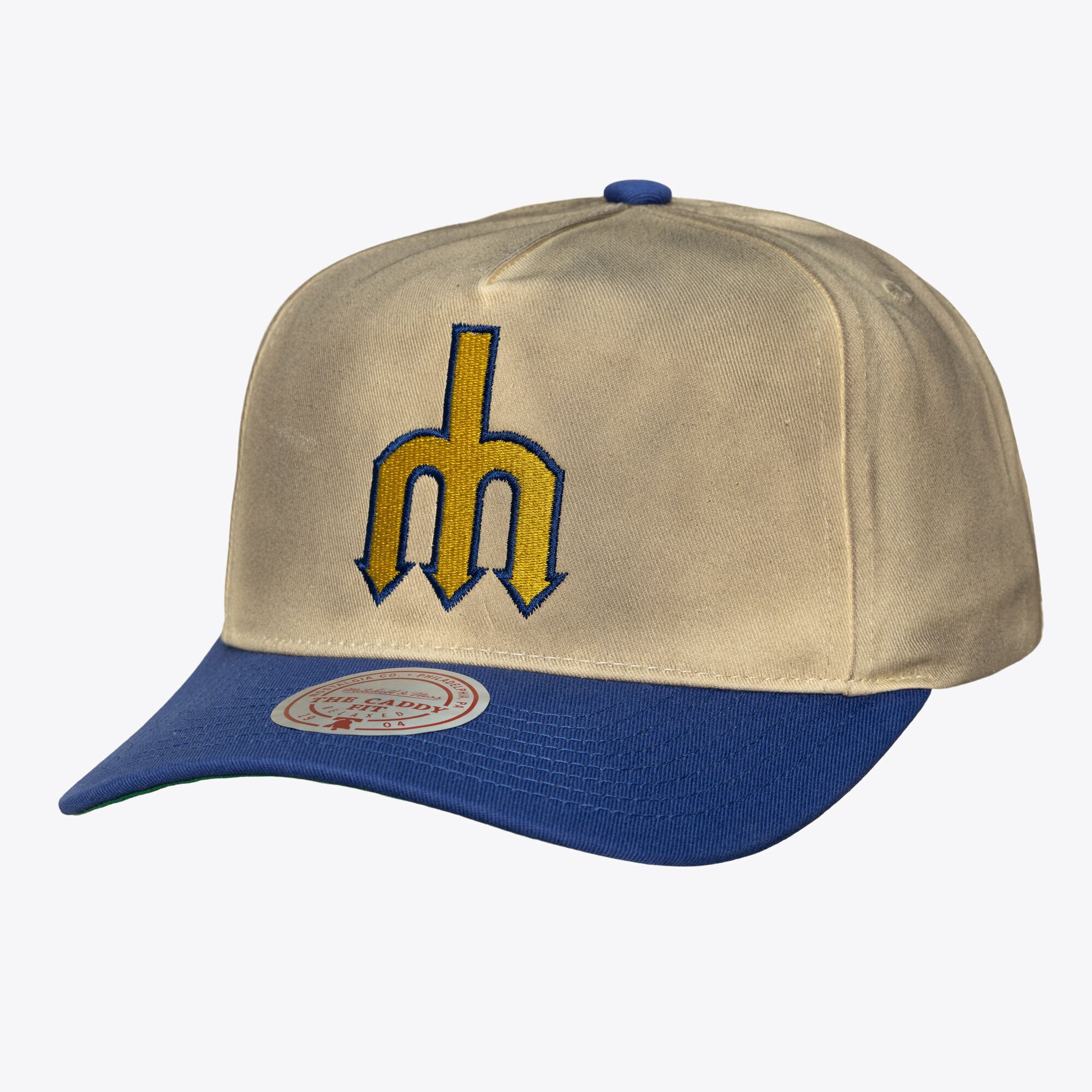 Casquette ajustable Mitchell & Ness crème Seattle Mariners Retro Roots Deadstock Cooperstown pour homme