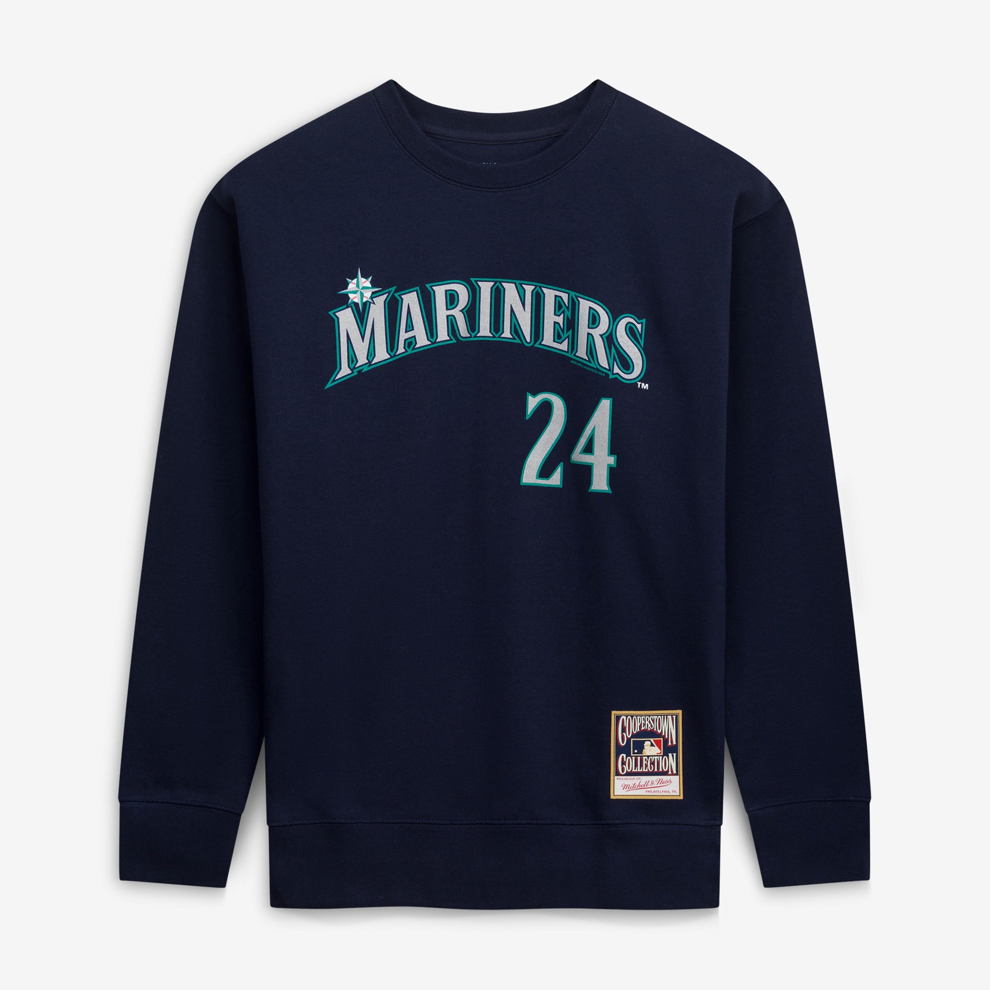 Men's Mitchell & Ness Ken Griffey Jr. Navy Seattle Mariners Classic Player Number Sweatshirt