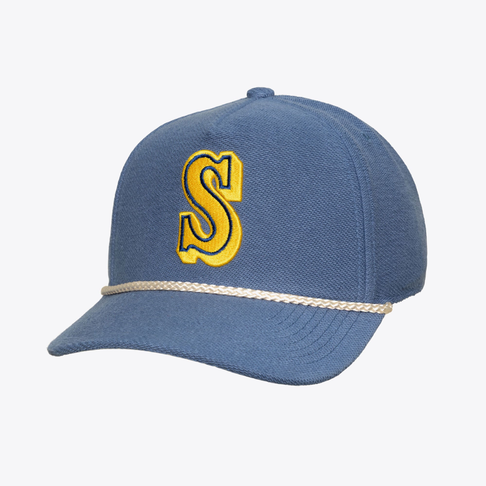Men's Mitchell & Ness  Navy Seattle Mariners Heritage Hues French Terry Snapback Hat