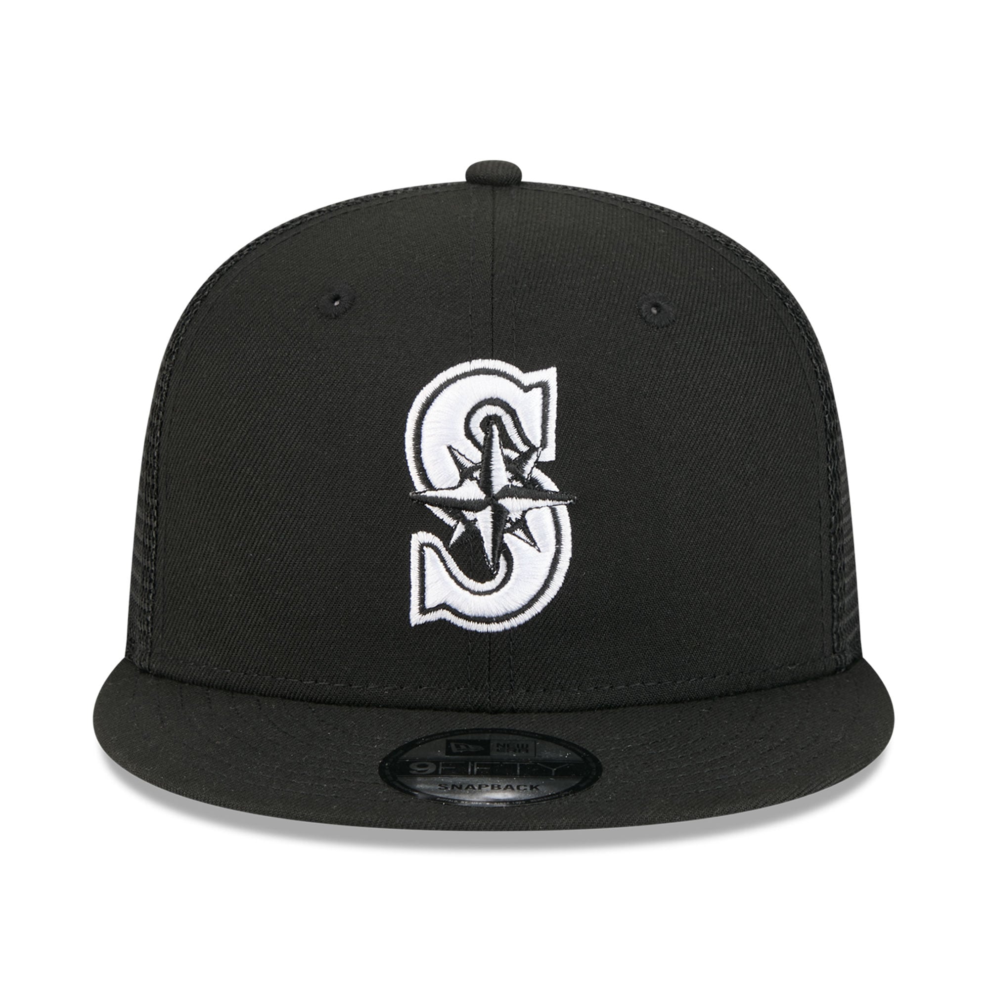 Casquette trucker ajustable New Era 9FIFTY Seattle Mariners noire pour homme