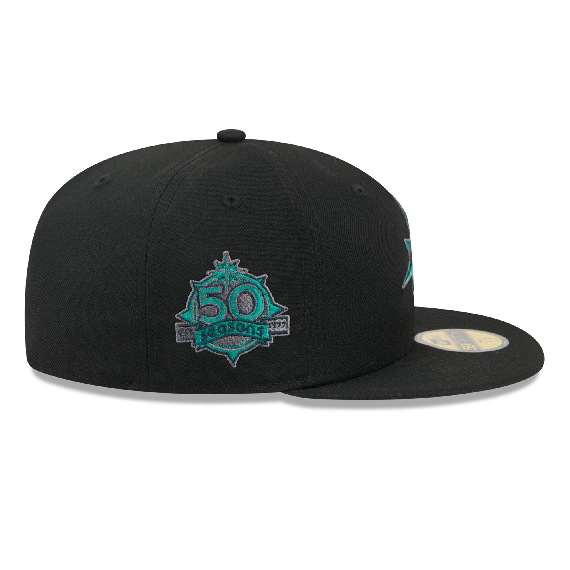Casquette ajustée New Era 59FIFTY pour homme, noire, Seattle Mariners, coloris pop