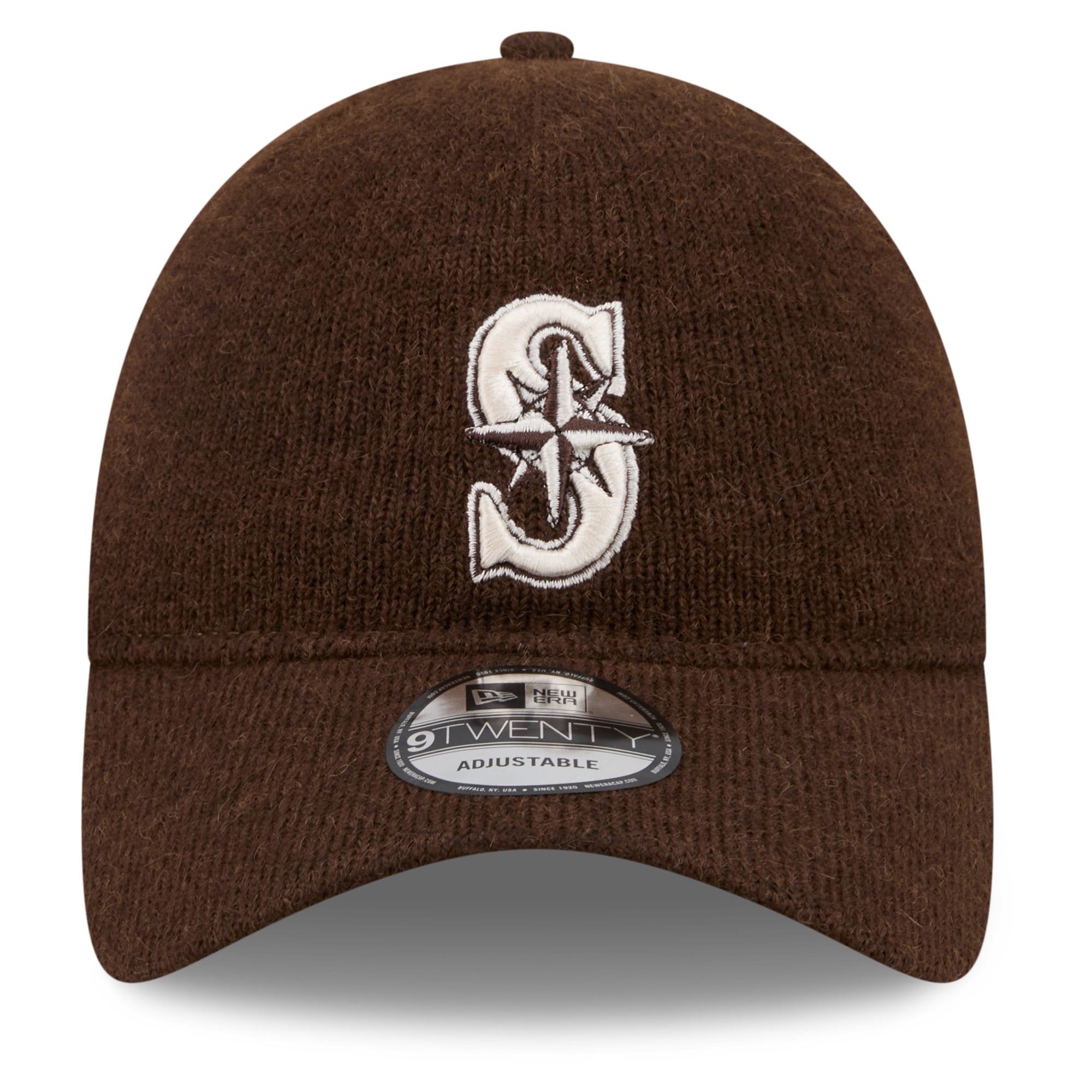 Casquette ajustable New Era 9TWENTY marron Seattle Mariners Open Market en laine pour homme