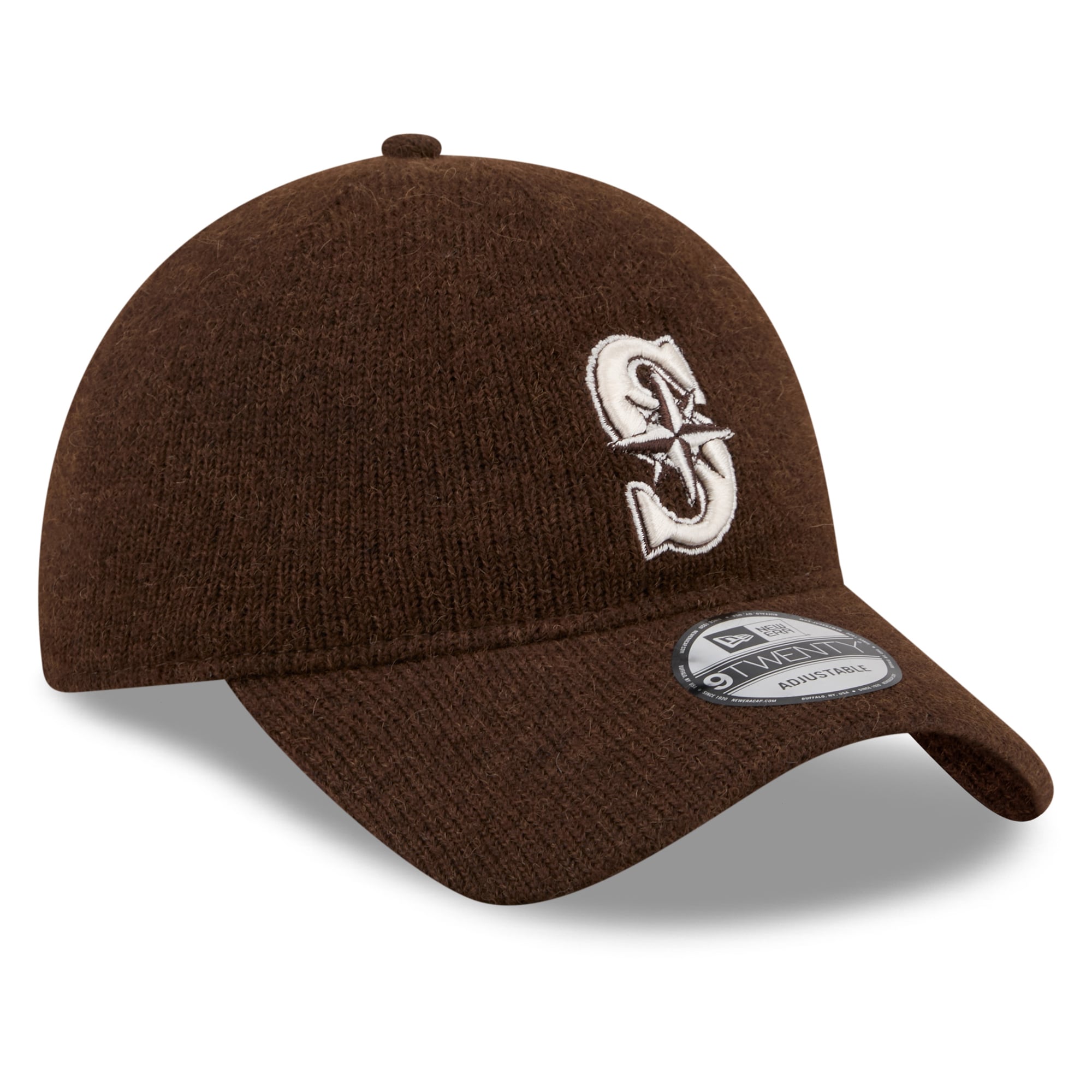Casquette ajustable New Era 9TWENTY marron Seattle Mariners Open Market en laine pour homme