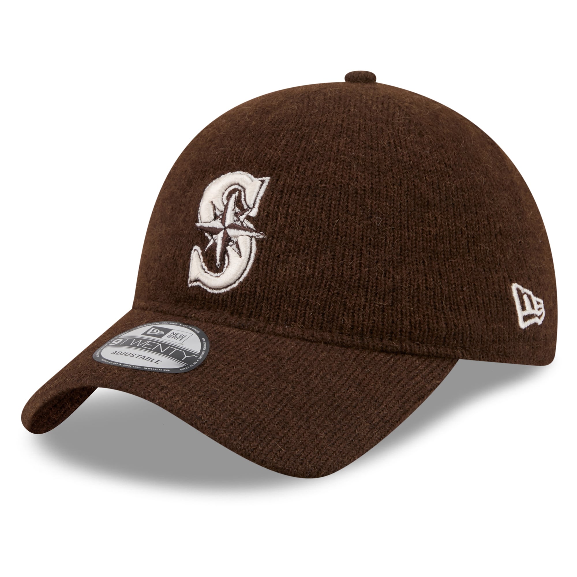 Casquette ajustable New Era 9TWENTY marron Seattle Mariners Open Market en laine pour homme