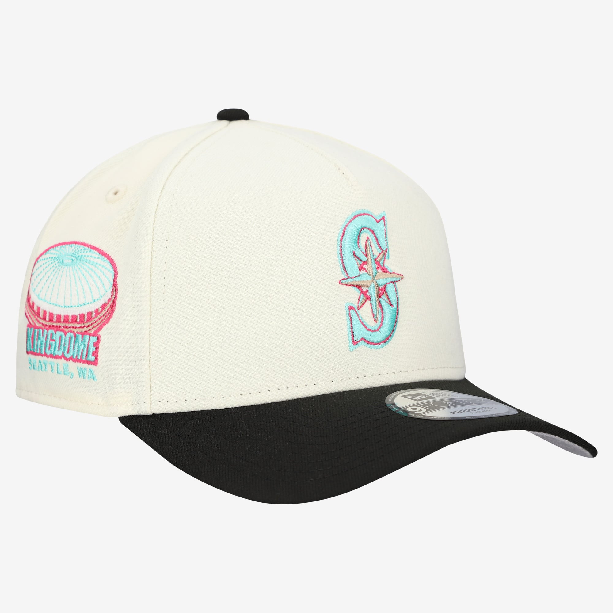 Casquette ajustable New Era crème Seattle Mariners Stadium Chrome 9FORTY pour homme