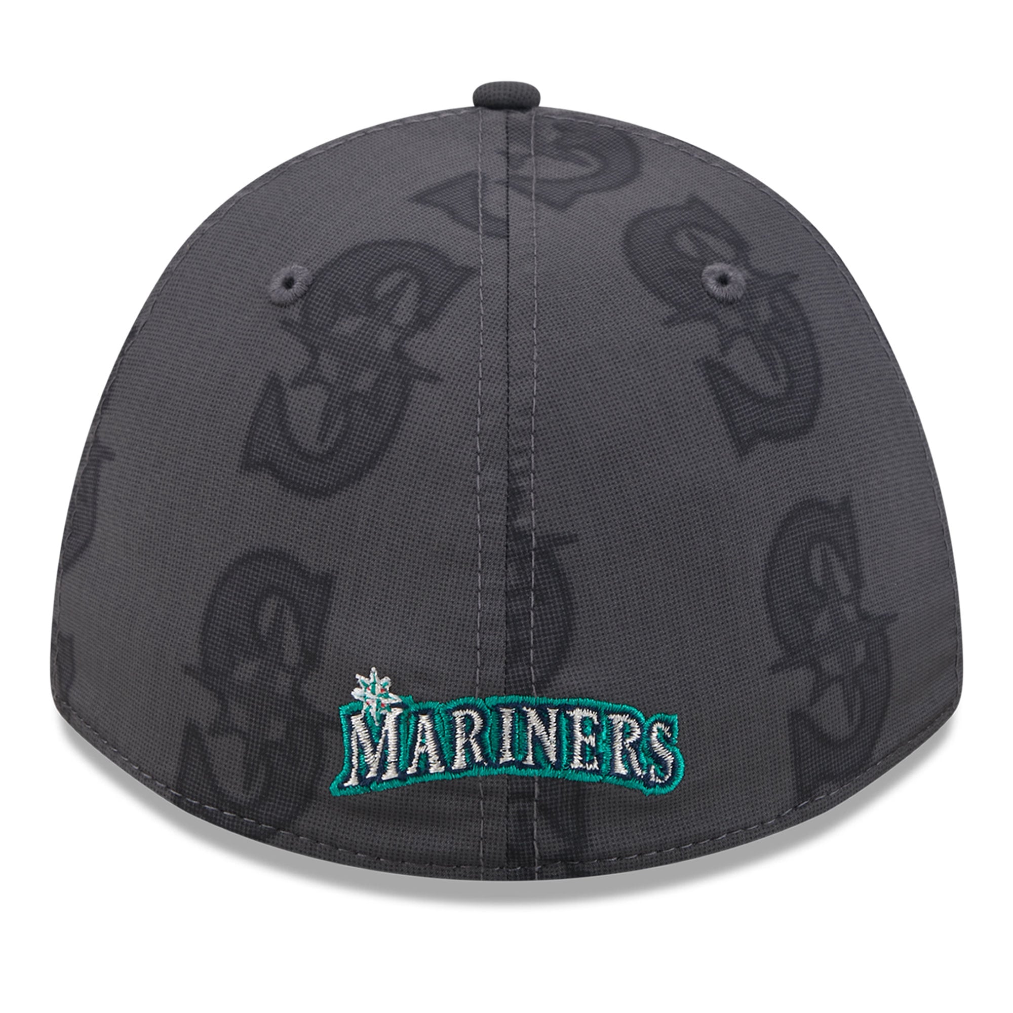 Men's New Era  Gray Seattle Mariners Halftone 39THIRTY Flex Hat